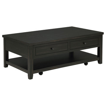  Coaster Furniture Payne 710565 48-inch Mobile Lift Top Coffee Table - Distressed Java IMAGE 1