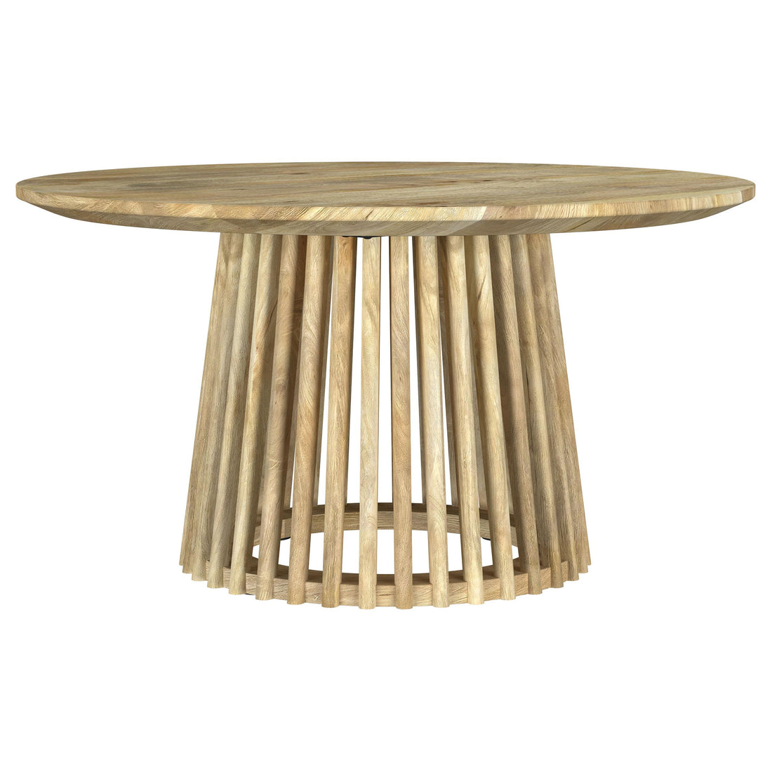  Coaster Furniture Touhy 710608 Round Solid Wood Coffee Table - Natural Mango IMAGE 1