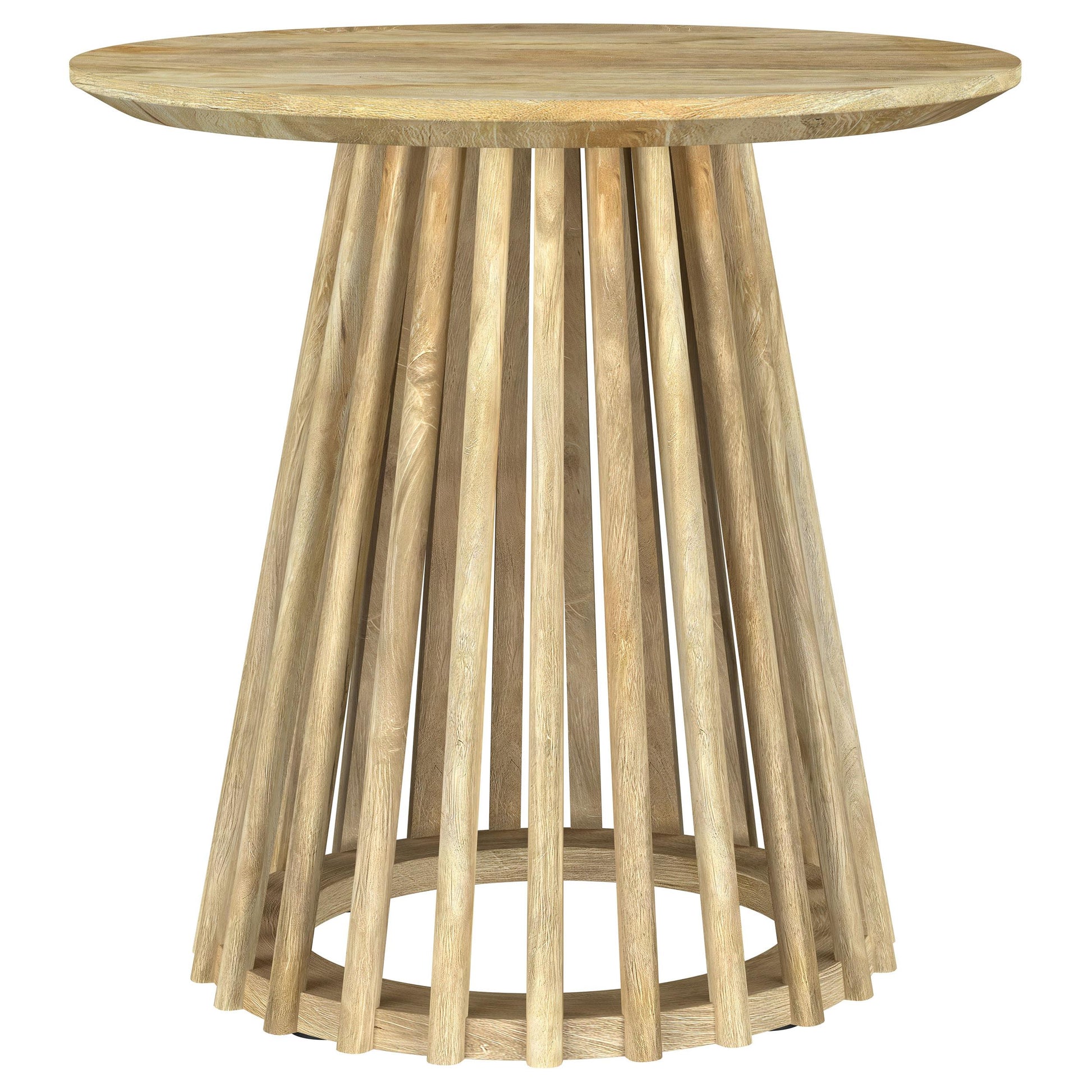  Coaster Furniture Touhy 710608-S2 2-piece Round Coffee and End Table Set - Natural Mango IMAGE 4