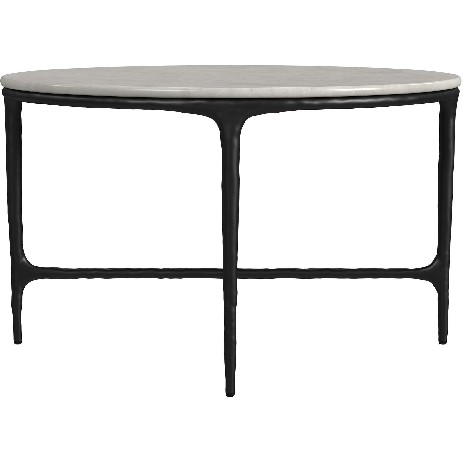  Coaster Furniture Hermas 710738-S2 2-piece Round Marble Coffee and End Table Set - White IMAGE 11