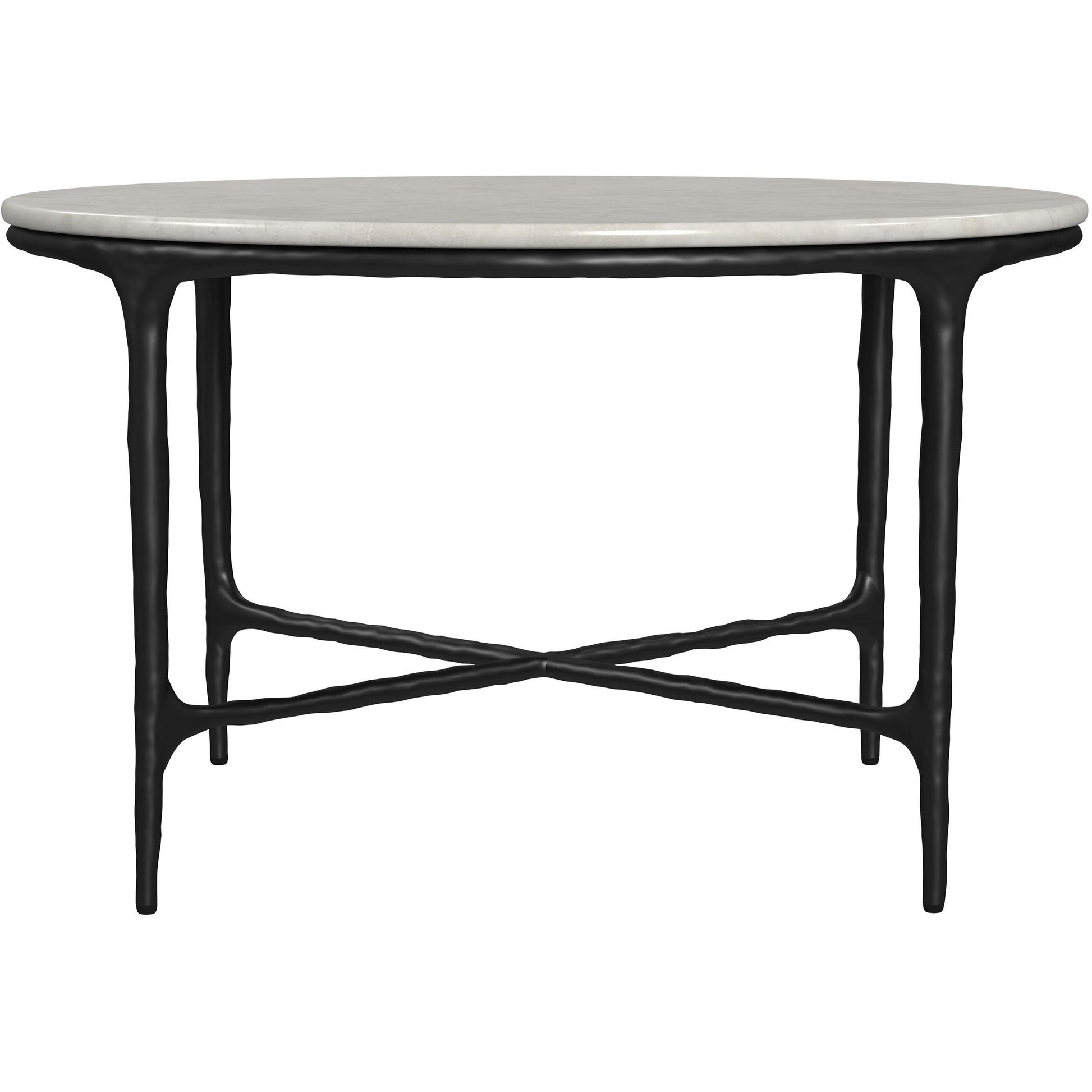  Coaster Furniture Hermas 710738-S2 2-piece Round Marble Coffee and End Table Set - White IMAGE 9