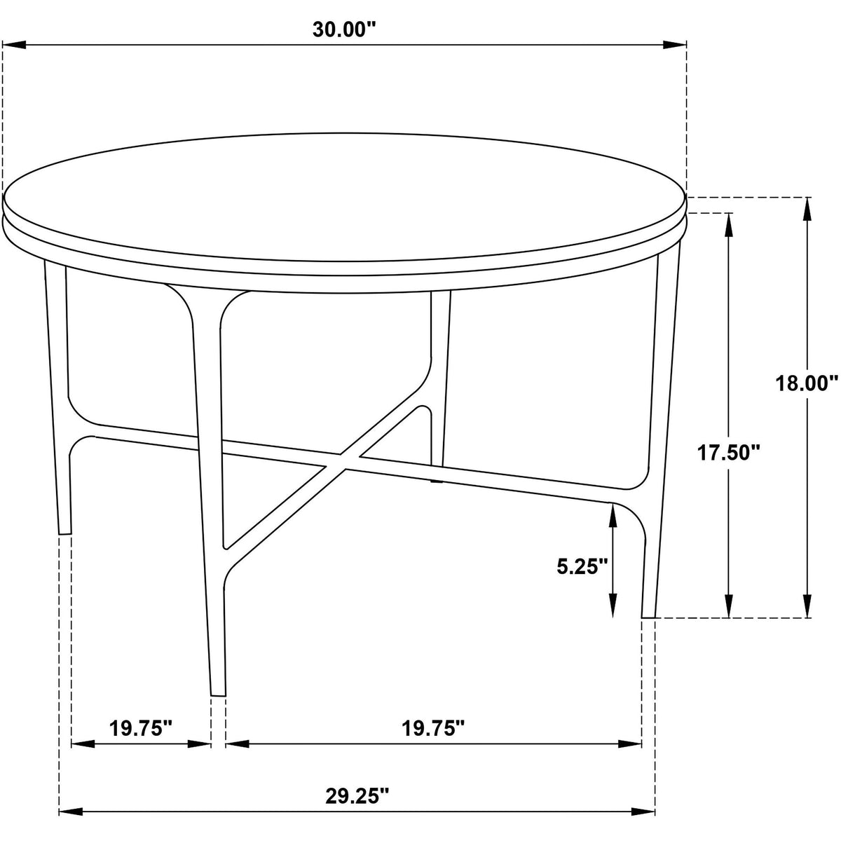  Coaster Furniture Hermas 710738-S3 3-piece Round Marble Coffee and End Table Set - White IMAGE 14