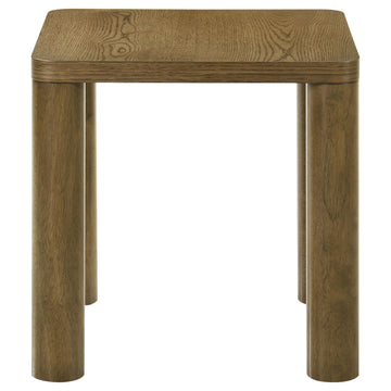  Coaster Furniture Castlewood 710857 Engineered Wood Accent End Table - Brown Oak IMAGE 1