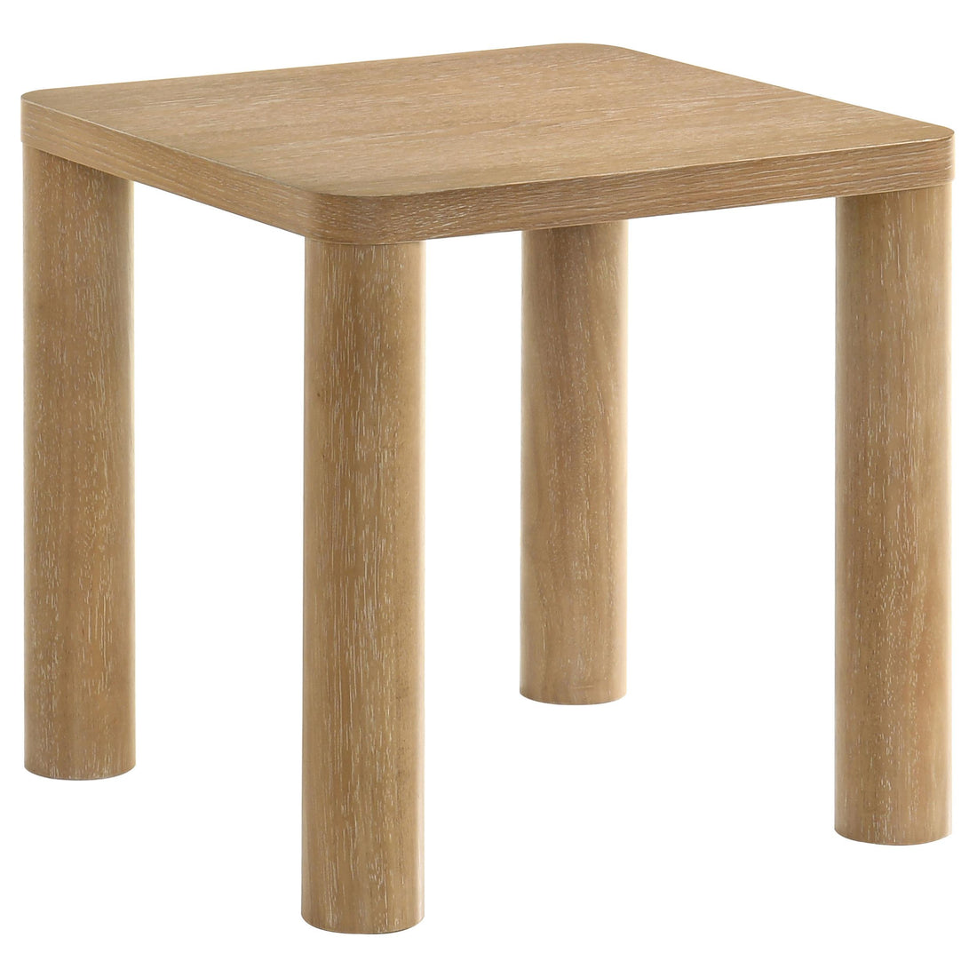  Coaster Furniture Castlewood 710867 Engineered Wood Accent End Table - Light Oak IMAGE 1
