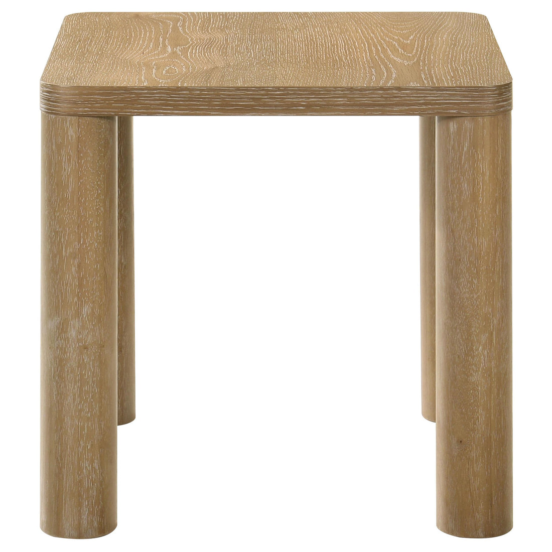  Coaster Furniture Castlewood 710867 Engineered Wood Accent End Table - Light Oak IMAGE 1