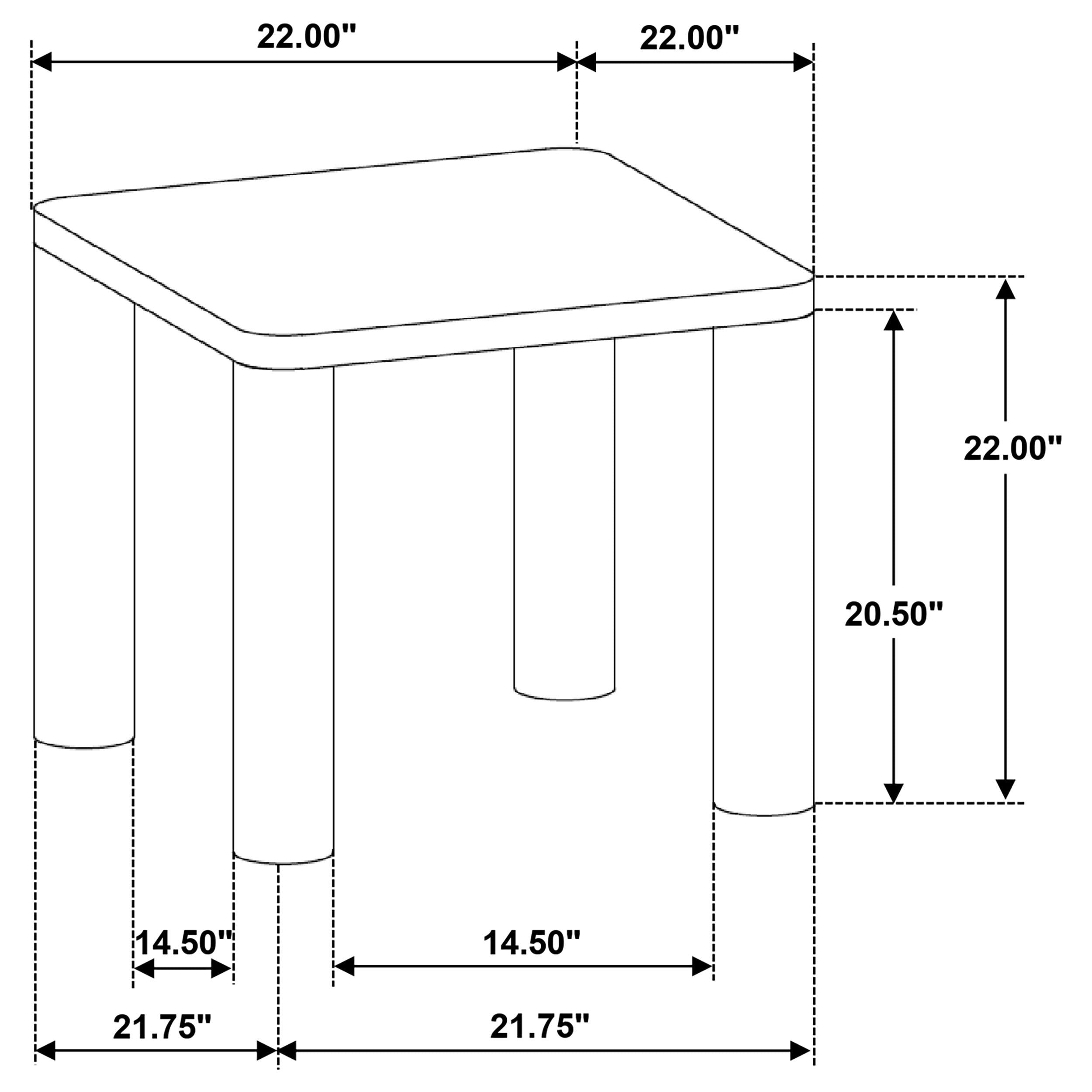  Coaster Furniture Castlewood 710867 Engineered Wood Accent End Table - Light Oak IMAGE 6