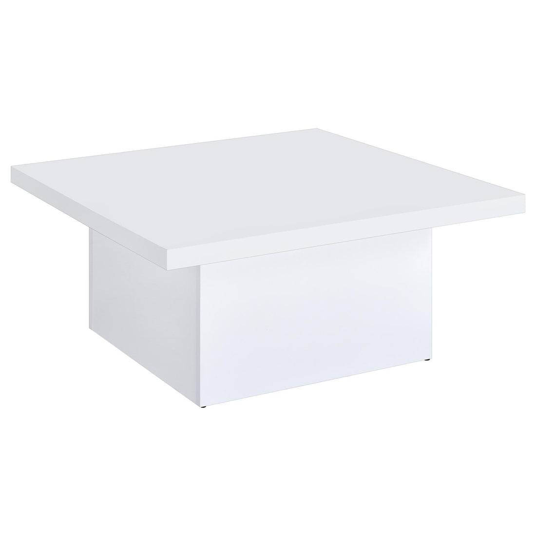  Coaster Furniture Devar 710898 Square Engineered Wood Coffee Table - White High Gloss IMAGE 1
