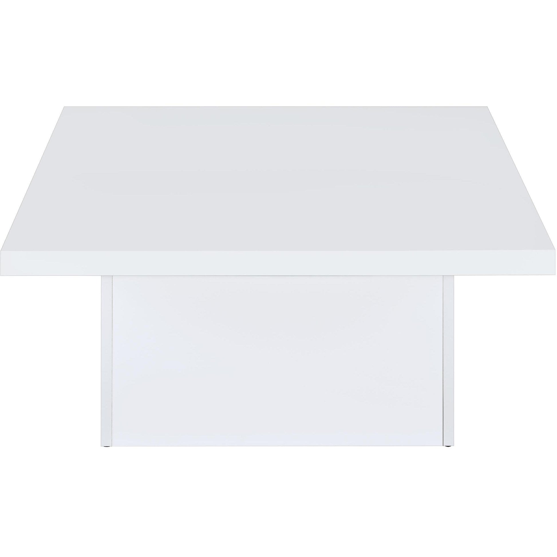  Coaster Furniture Devar 710898-S2 2-piece Square Coffee End Table Set - White High Gloss IMAGE 11