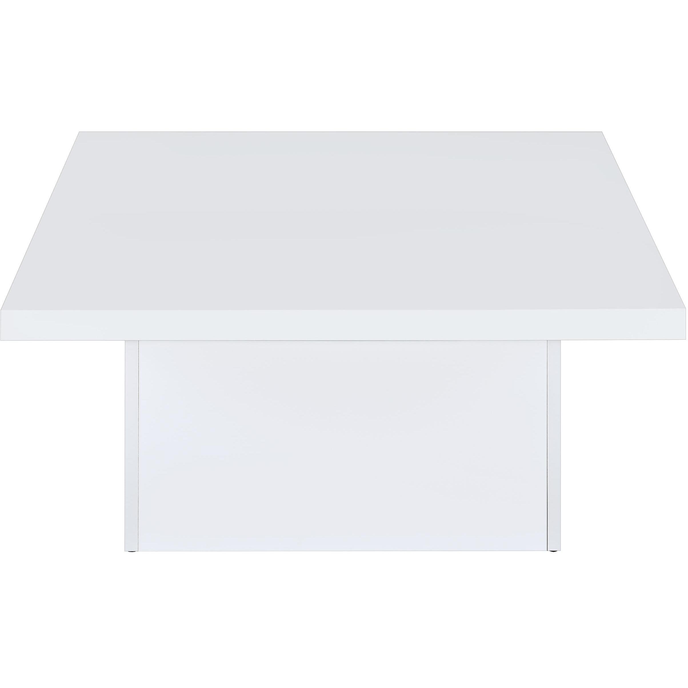  Coaster Furniture Devar 710898-S2 2-piece Square Coffee End Table Set - White High Gloss IMAGE 11