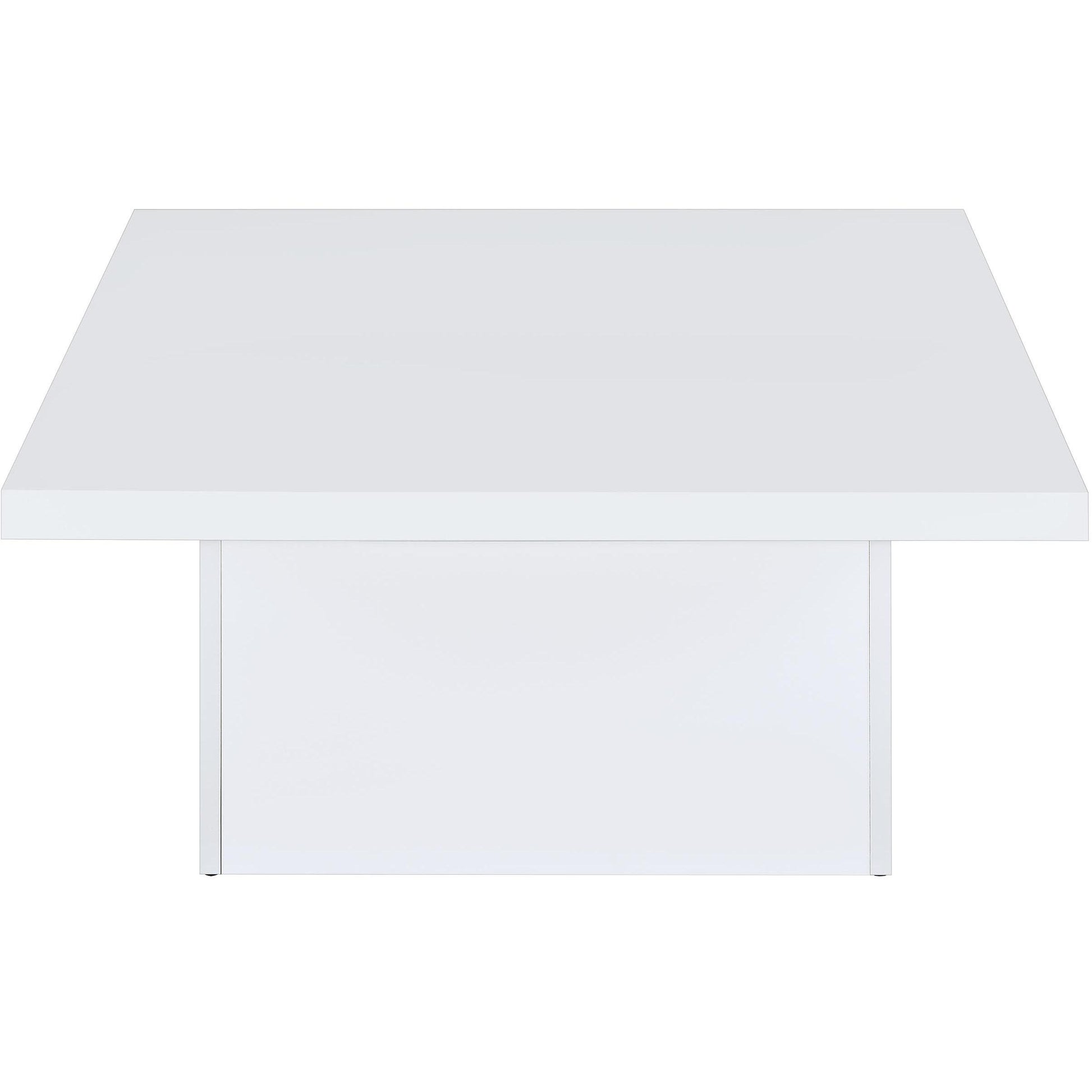  Coaster Furniture Devar 710898-S2 2-piece Square Coffee End Table Set - White High Gloss IMAGE 12