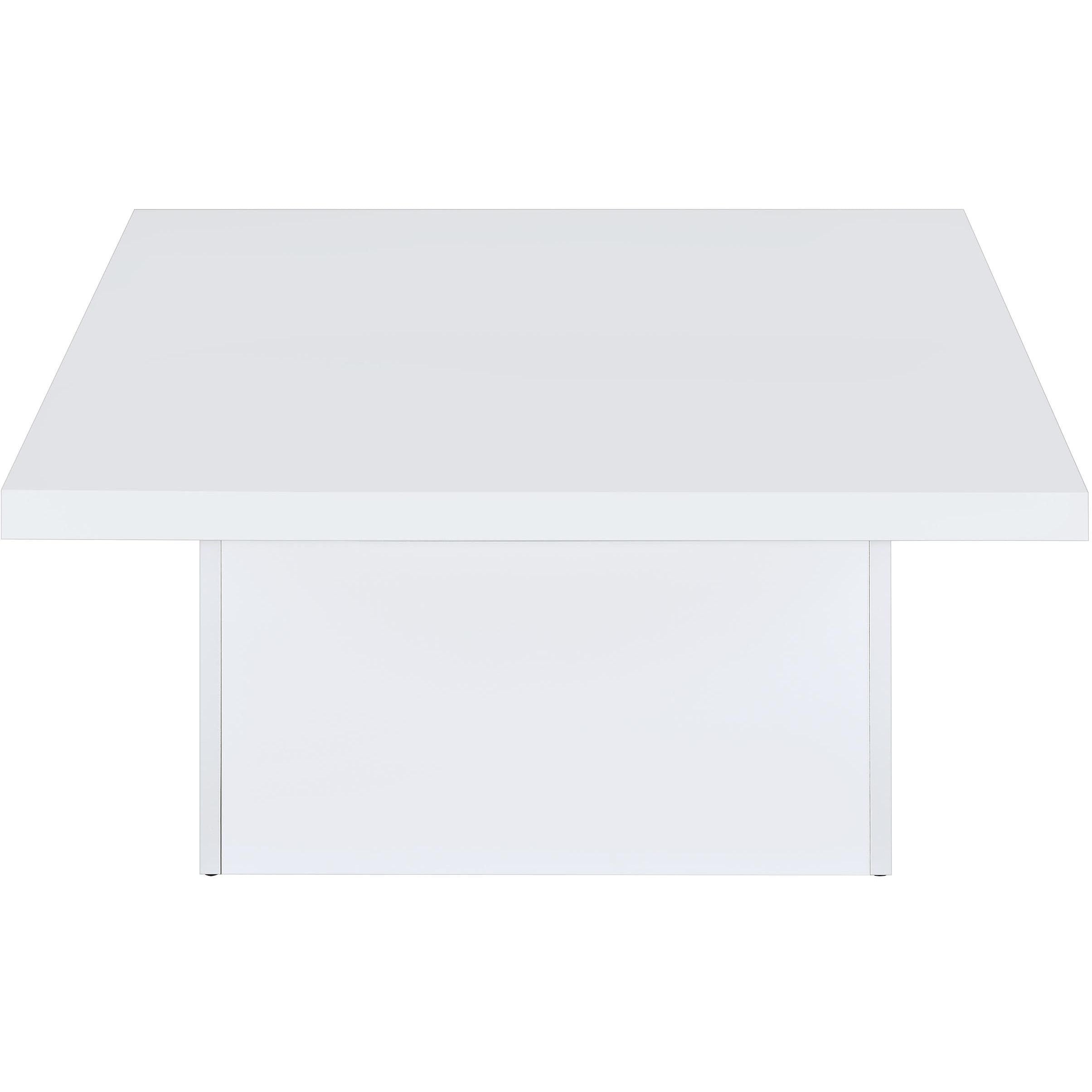  Coaster Furniture Devar 710898-S2 2-piece Square Coffee End Table Set - White High Gloss IMAGE 12