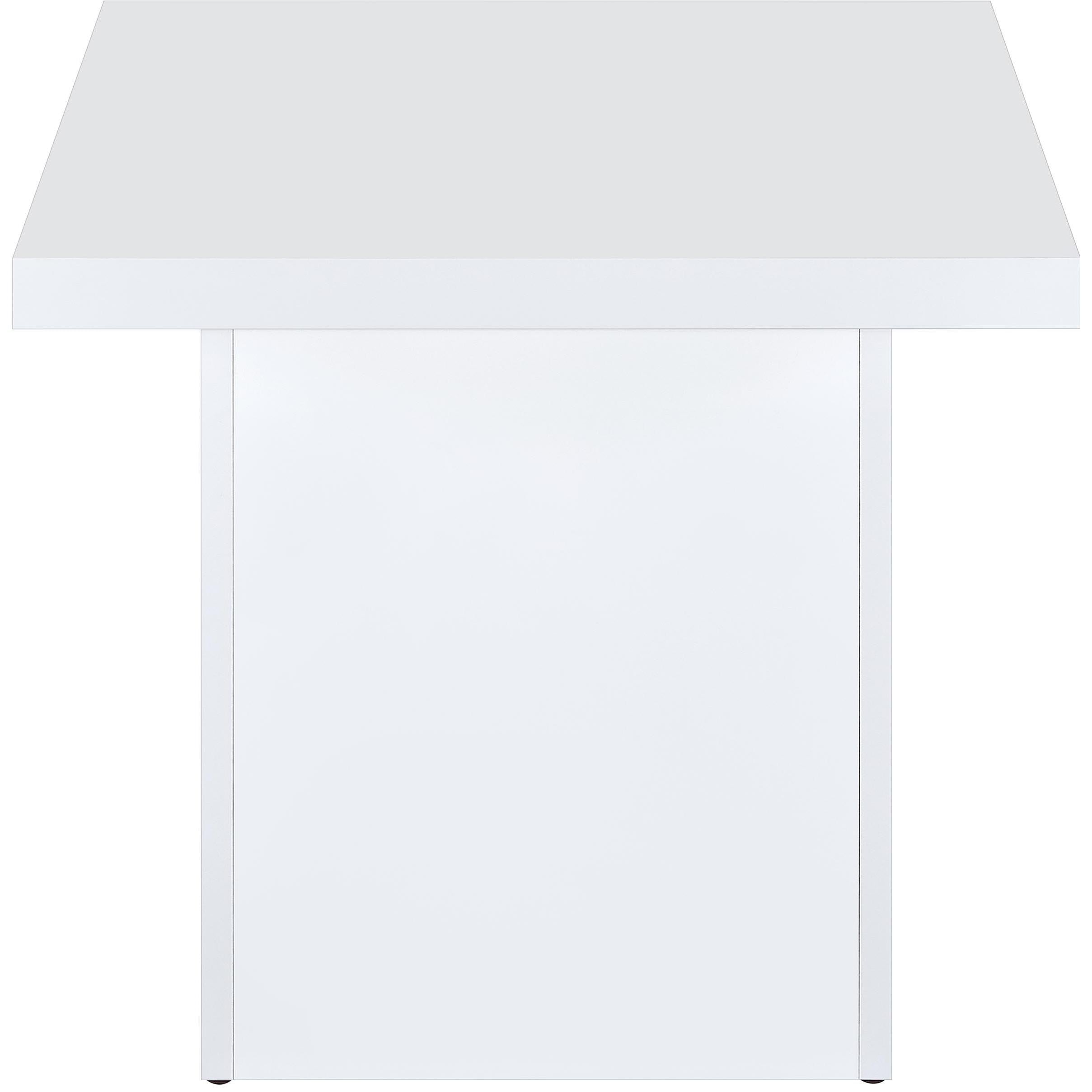  Coaster Furniture Devar 710898-S2 2-piece Square Coffee End Table Set - White High Gloss IMAGE 6