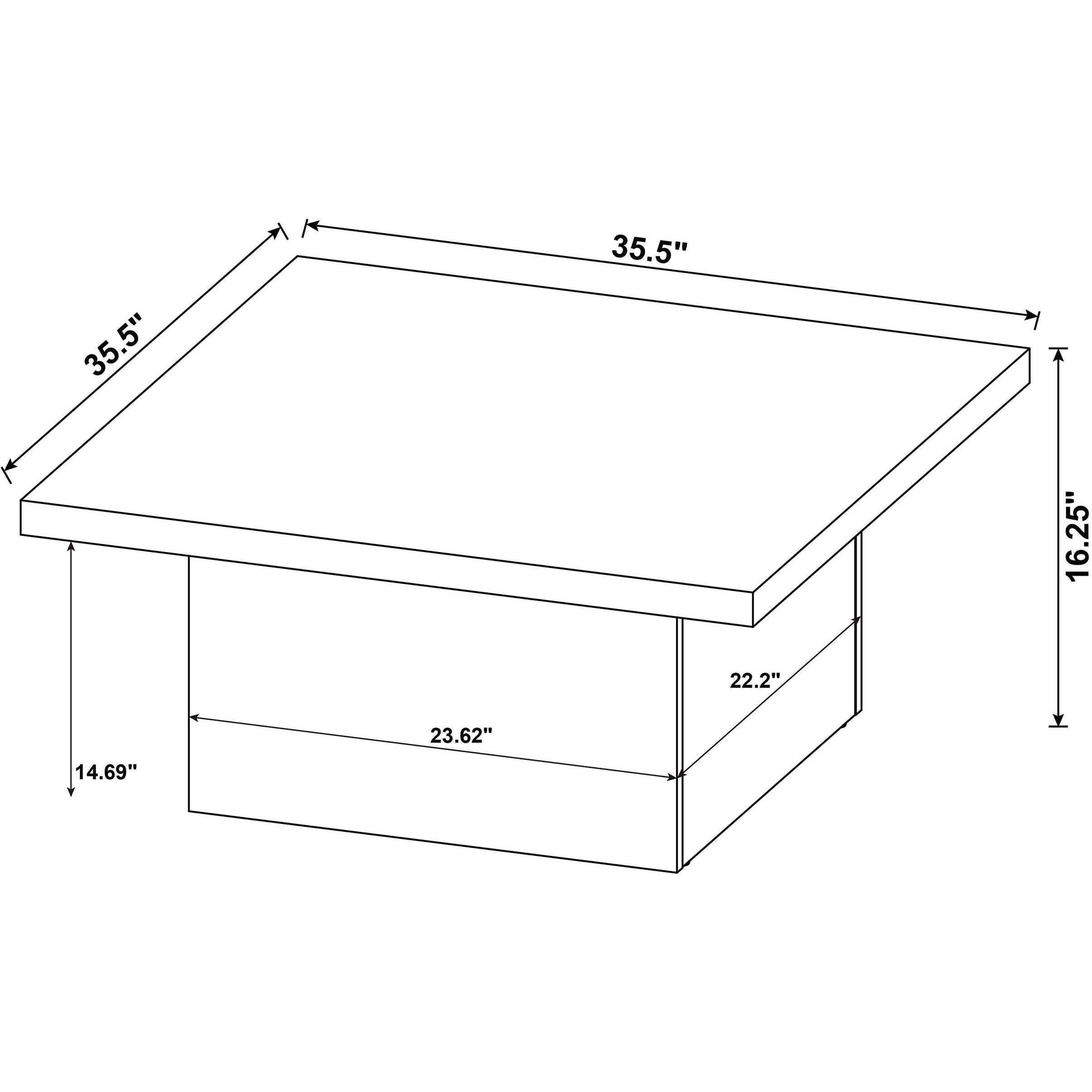  Coaster Furniture Devar 710898-S3 3-piece Square Coffee End Table Set - White High Gloss IMAGE 15
