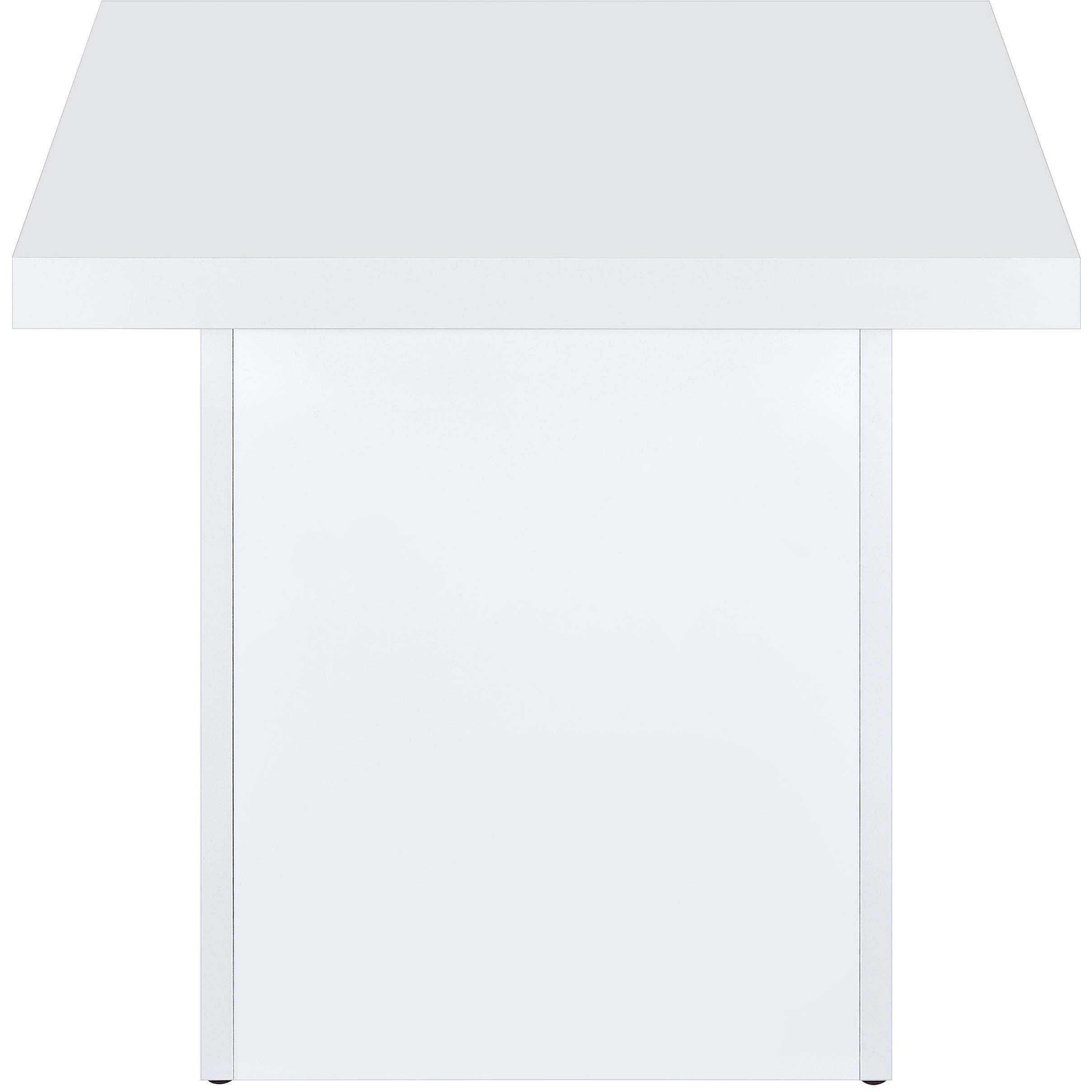  Coaster Furniture Devar 710898-S3 3-piece Square Coffee End Table Set - White High Gloss IMAGE 7
