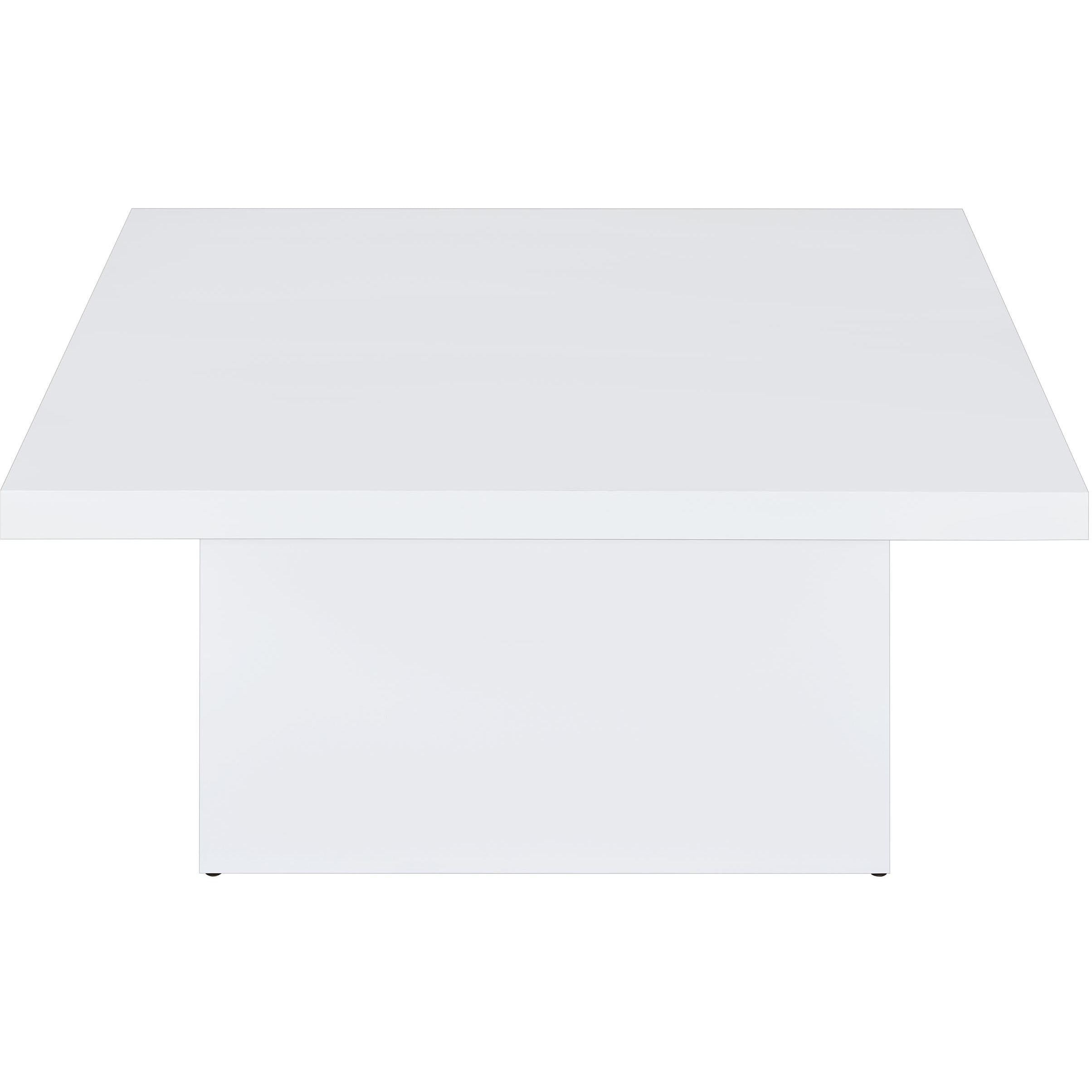  Coaster Furniture Devar 710898-S3 3-piece Square Coffee End Table Set - White High Gloss IMAGE 9