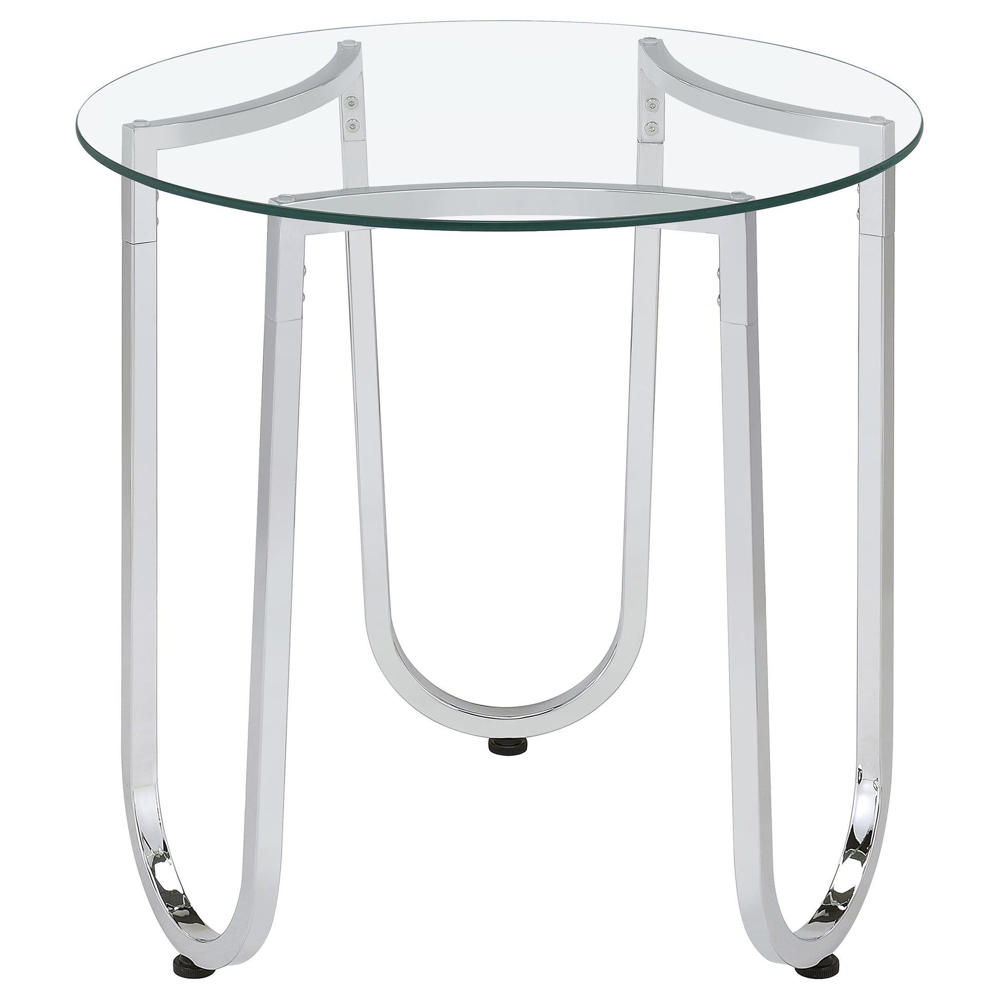  Coaster Furniture Beller 710908-S2 2-piece Round Tempered Glass Top Coffee Table Set - Chrome IMAGE 13