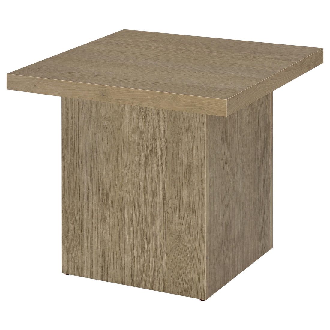  Coaster Furniture Devar 710917 Square Engineered Wood End Table - Latte IMAGE 1