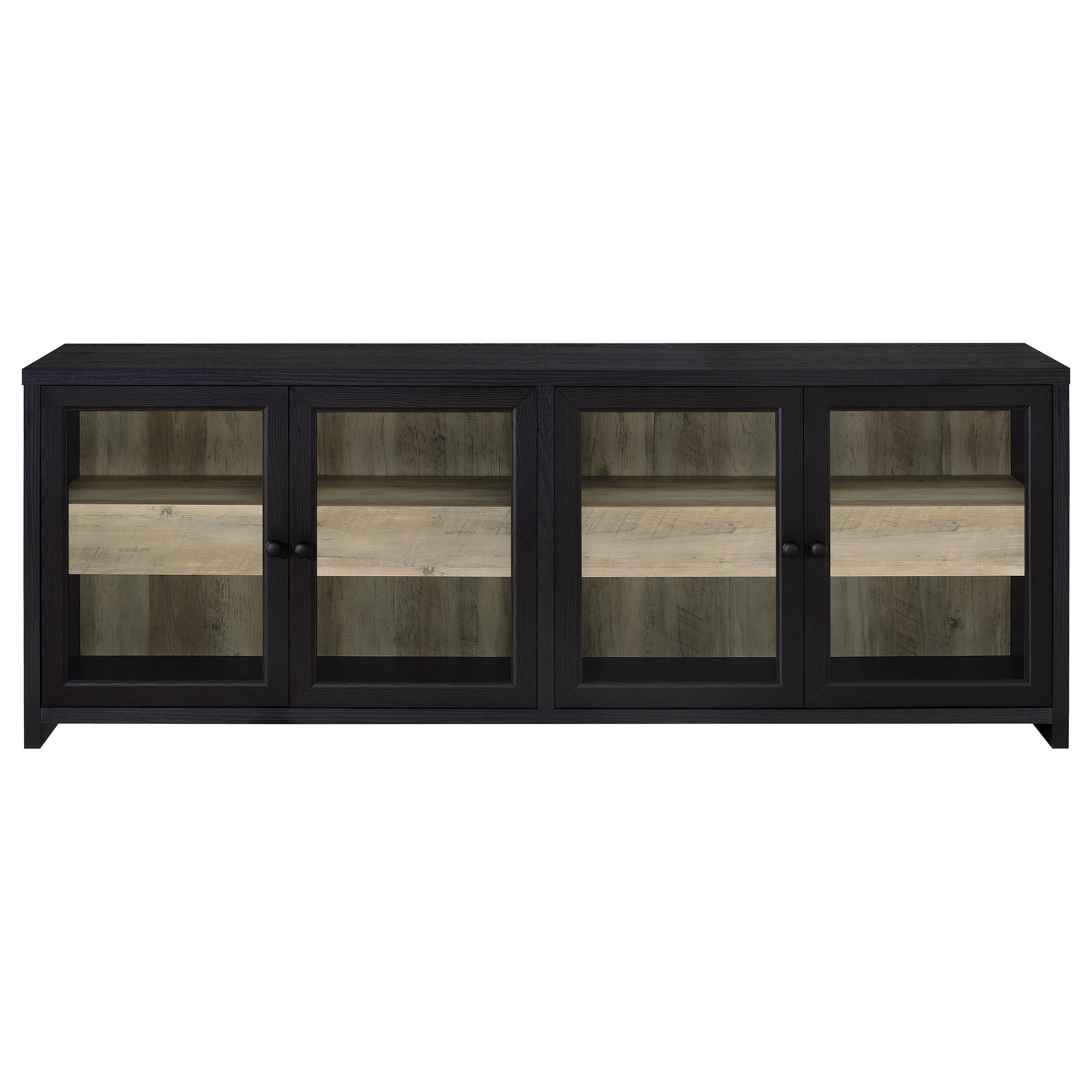  Coaster Furniture Denison 720223-SET 3-piece Entertainment Center 79-inch TV Stand - Black IMAGE 15