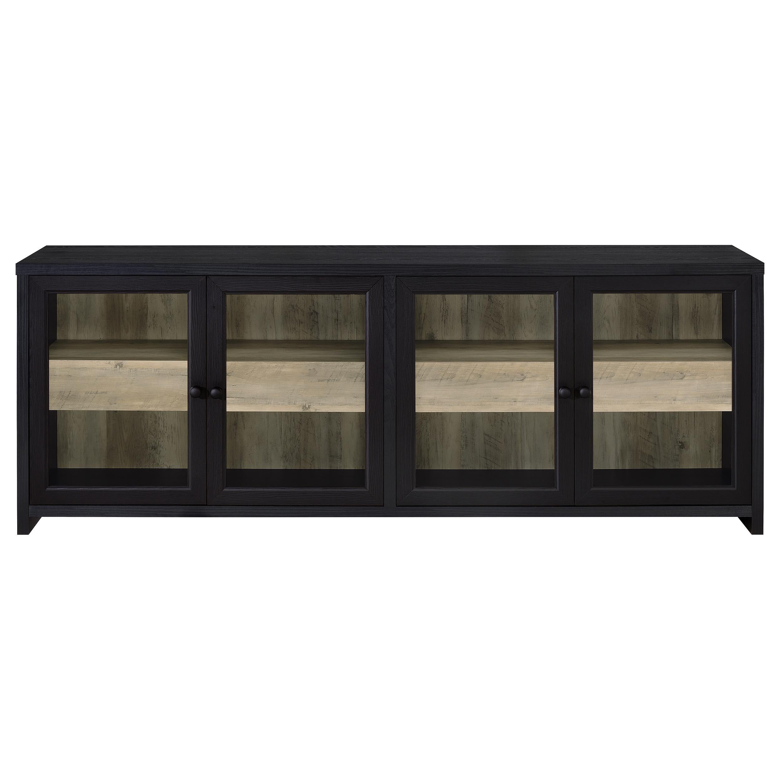  Coaster Furniture Denison 720223-SET 3-piece Entertainment Center 79-inch TV Stand - Black IMAGE 15