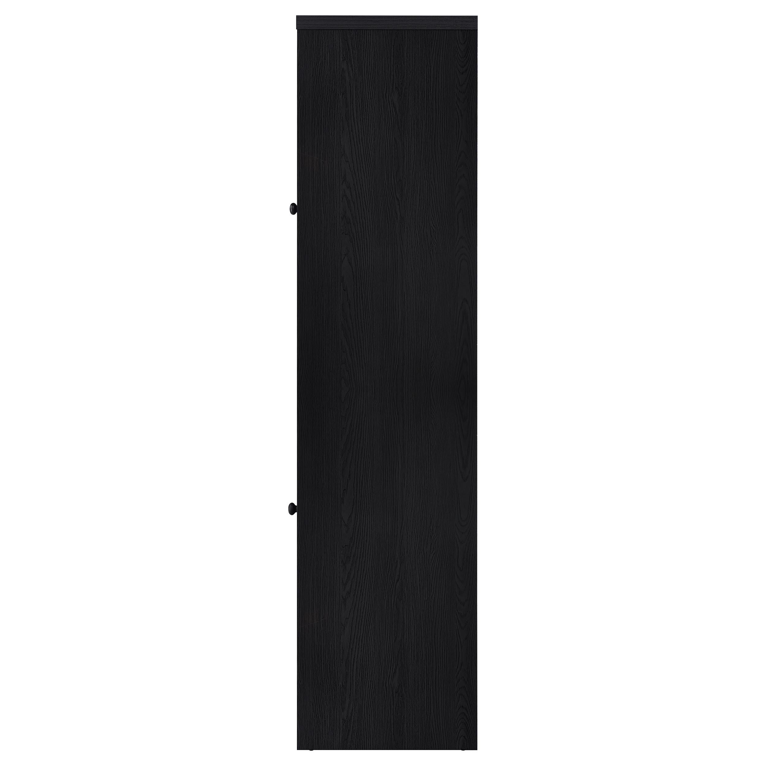  Coaster Furniture Denison 720224 67-inch 2-door Media Tower Storage Cabinet - Black IMAGE 4