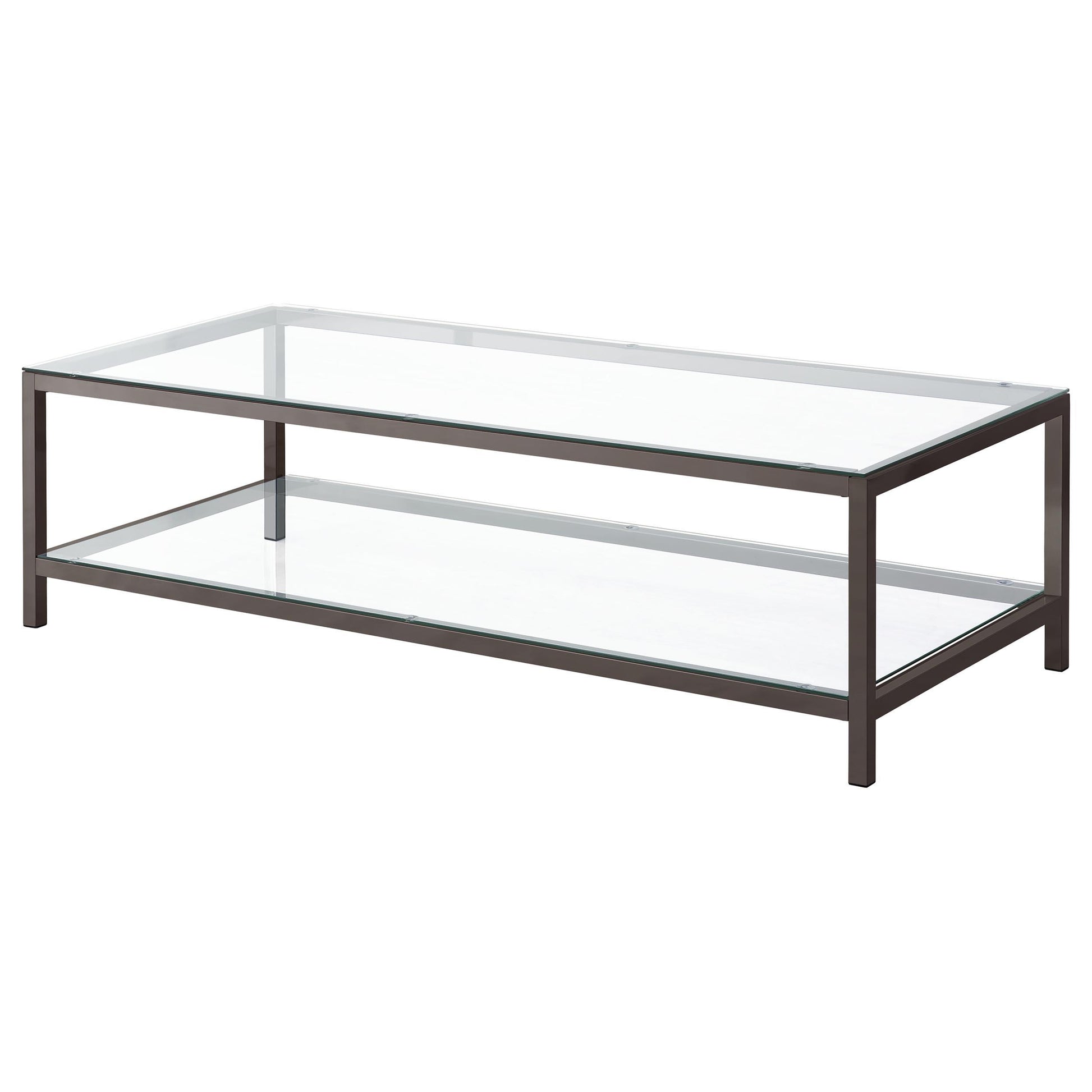  Coaster Furniture Trini 720228-S2 2-piece Coffee and End Table Set - Black Nickel IMAGE 4