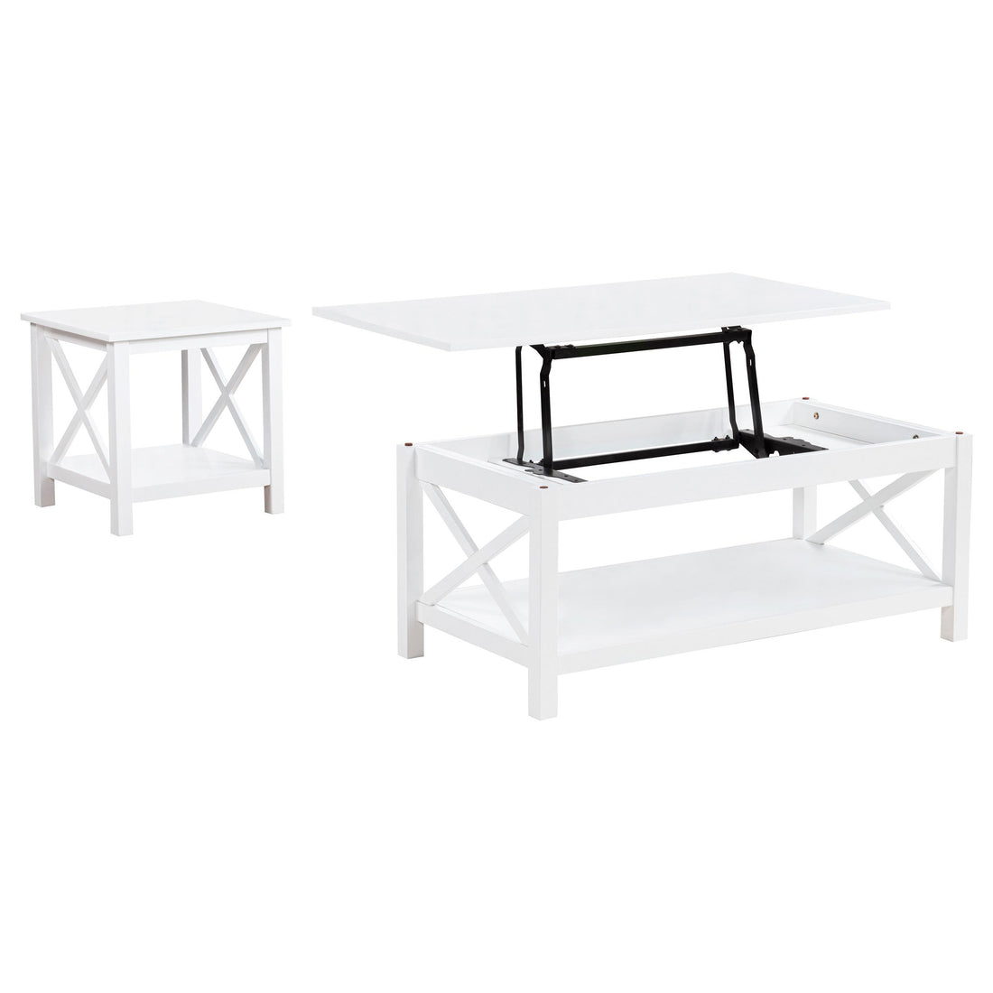  Coaster Furniture Skyview 722088-S2 2-piece Rectangular Lift Top Coffee Table Set - White IMAGE 1