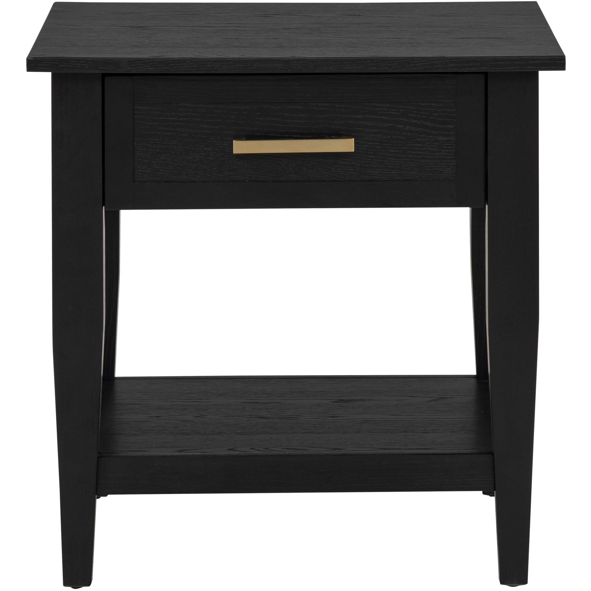  Coaster Furniture Lindenton 722727 1-drawer Wood Occasional End Table - Black IMAGE 4