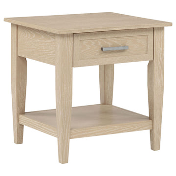  Coaster Furniture Lindenton 722757 1-drawer Wood Occasional End Table - Blonde IMAGE 1