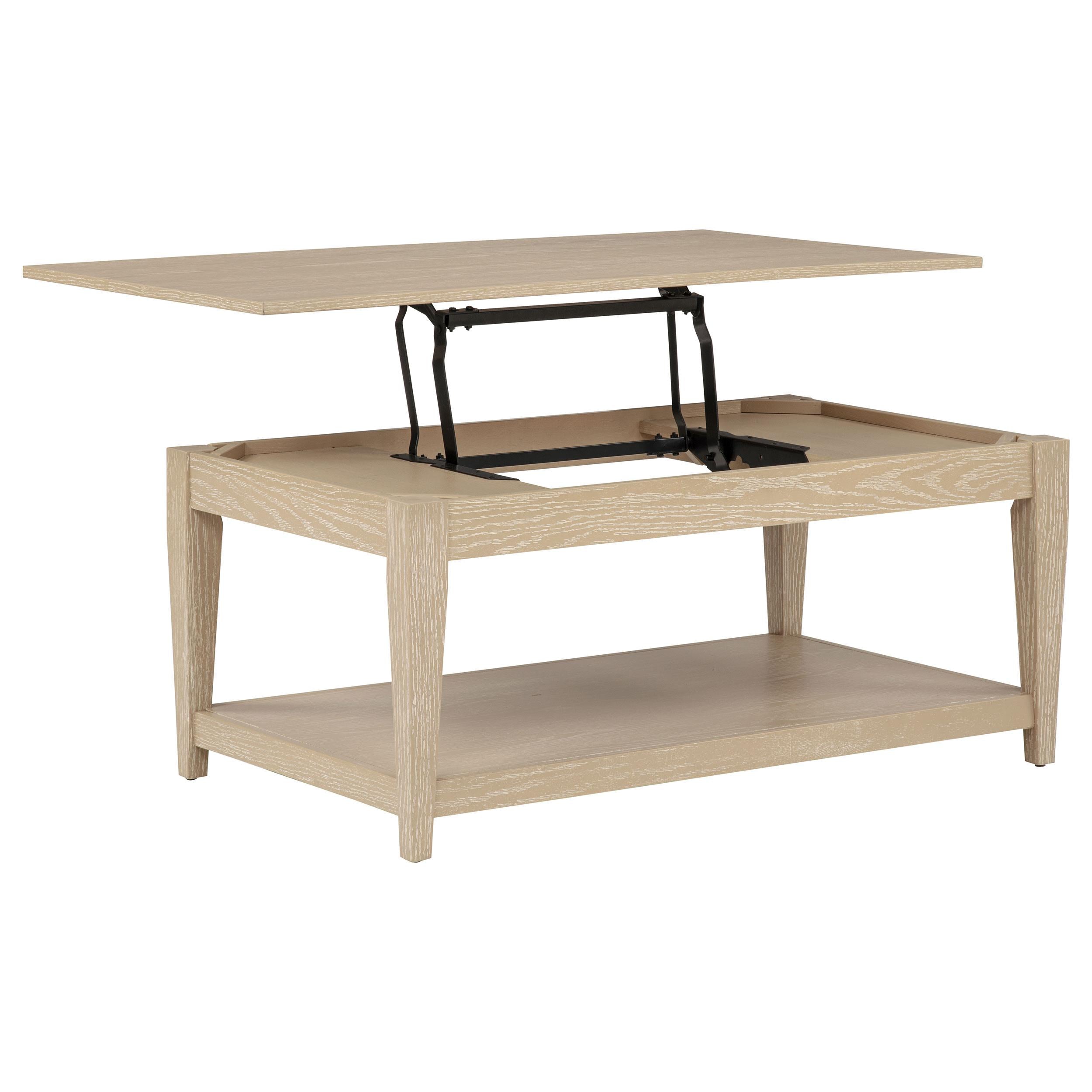  Coaster Furniture Lindenton 722758 Lift-Top Occasional Coffee Table - Blonde IMAGE 3