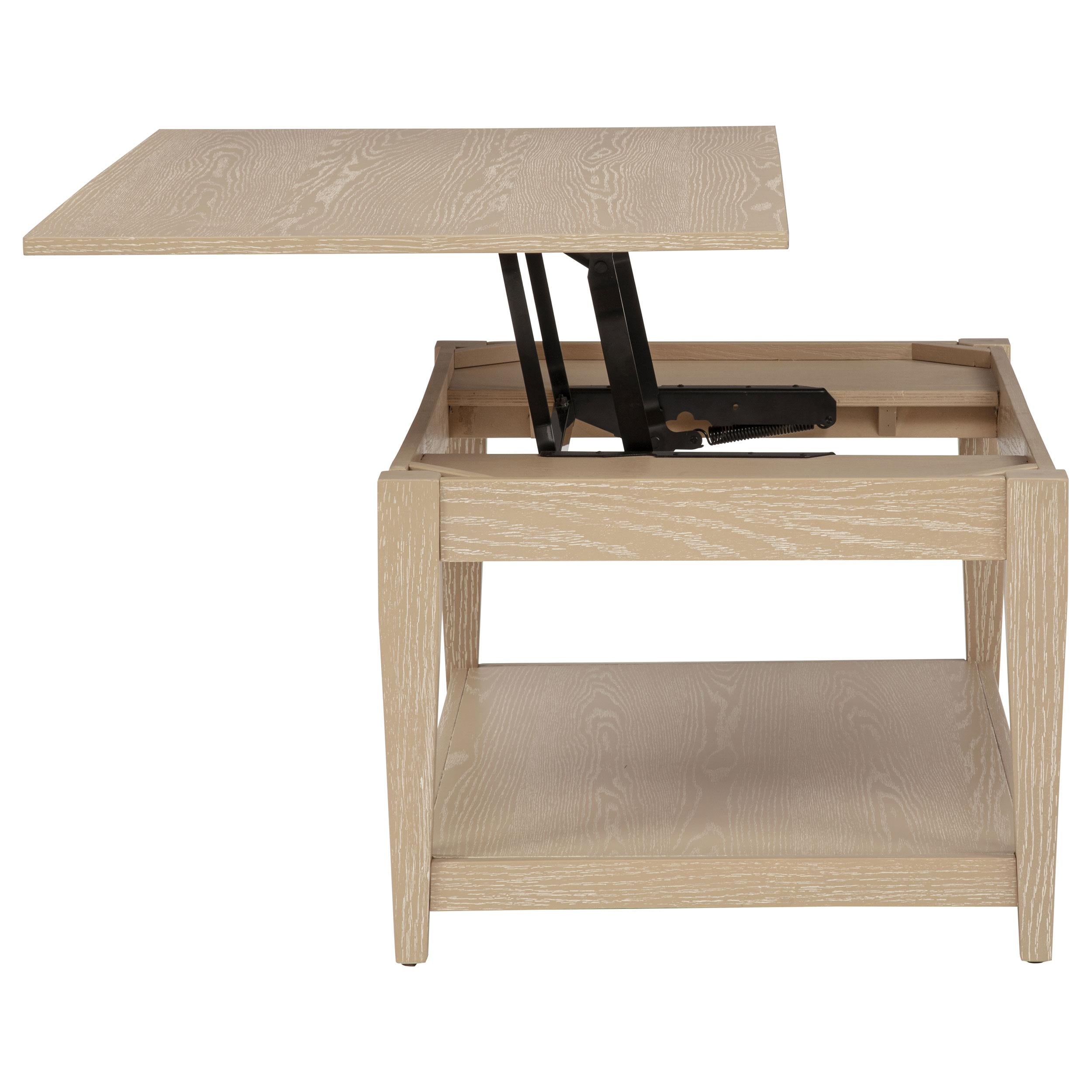  Coaster Furniture Lindenton 722758 Lift-Top Occasional Coffee Table - Blonde IMAGE 7