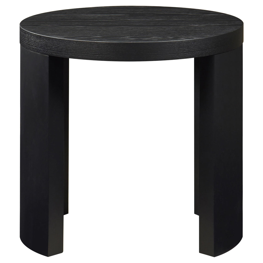  Coaster Furniture Sweeney 722827 24-inch Round Wood Occasional End Table - Black IMAGE 1