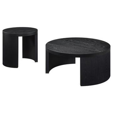  Coaster Furniture Sweeney 722828-S2 2-piece Coffee and End Occasional Table Set - Black IMAGE 1