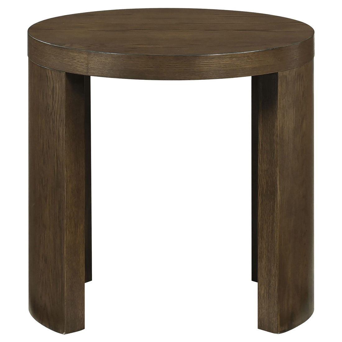  Coaster Furniture Sweeney 722837 24-inch Round Wood Occasional End Table - Dark Walnut IMAGE 1