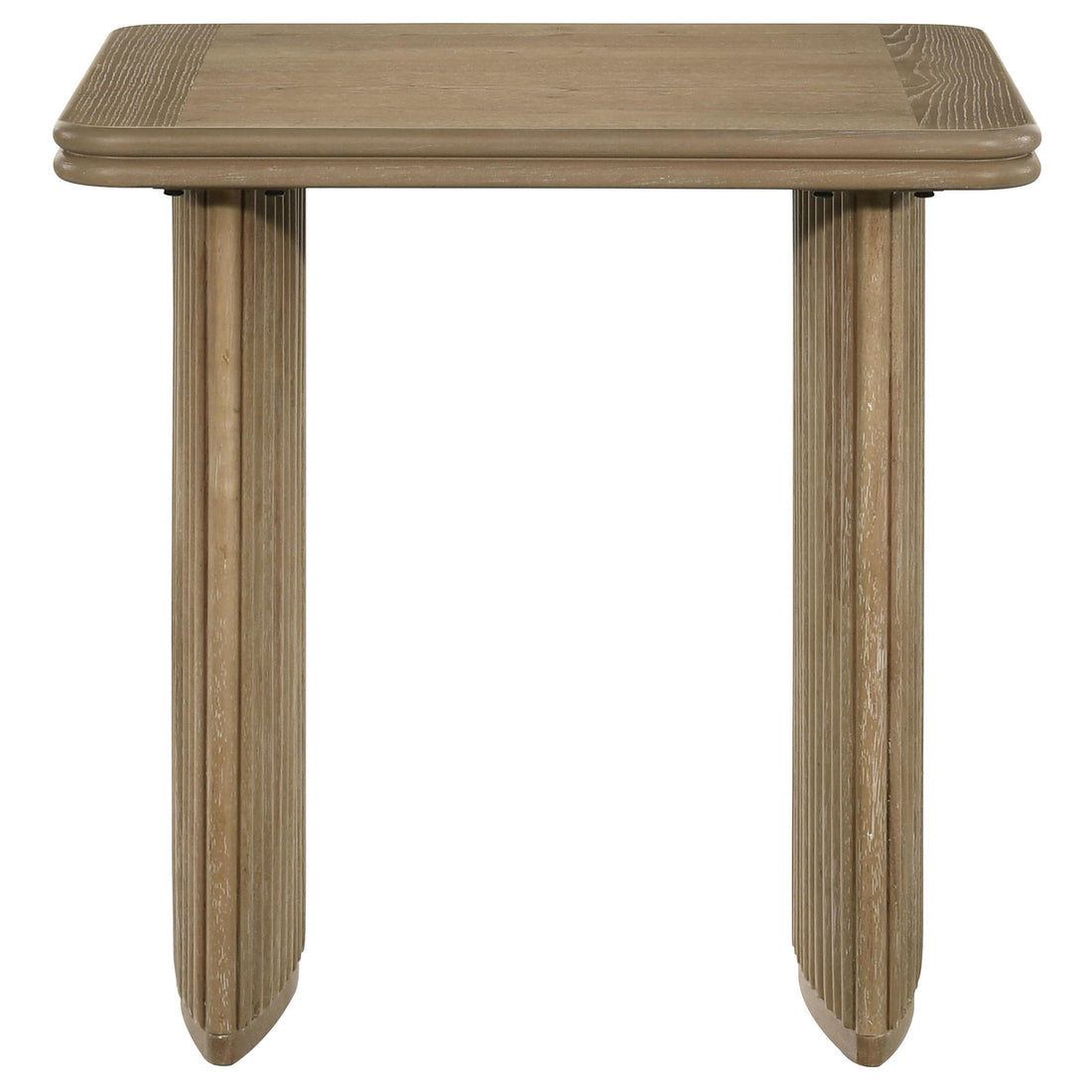  Coaster Furniture Adina 722857 Square Wood End Table - Distressed Light Brown IMAGE 1