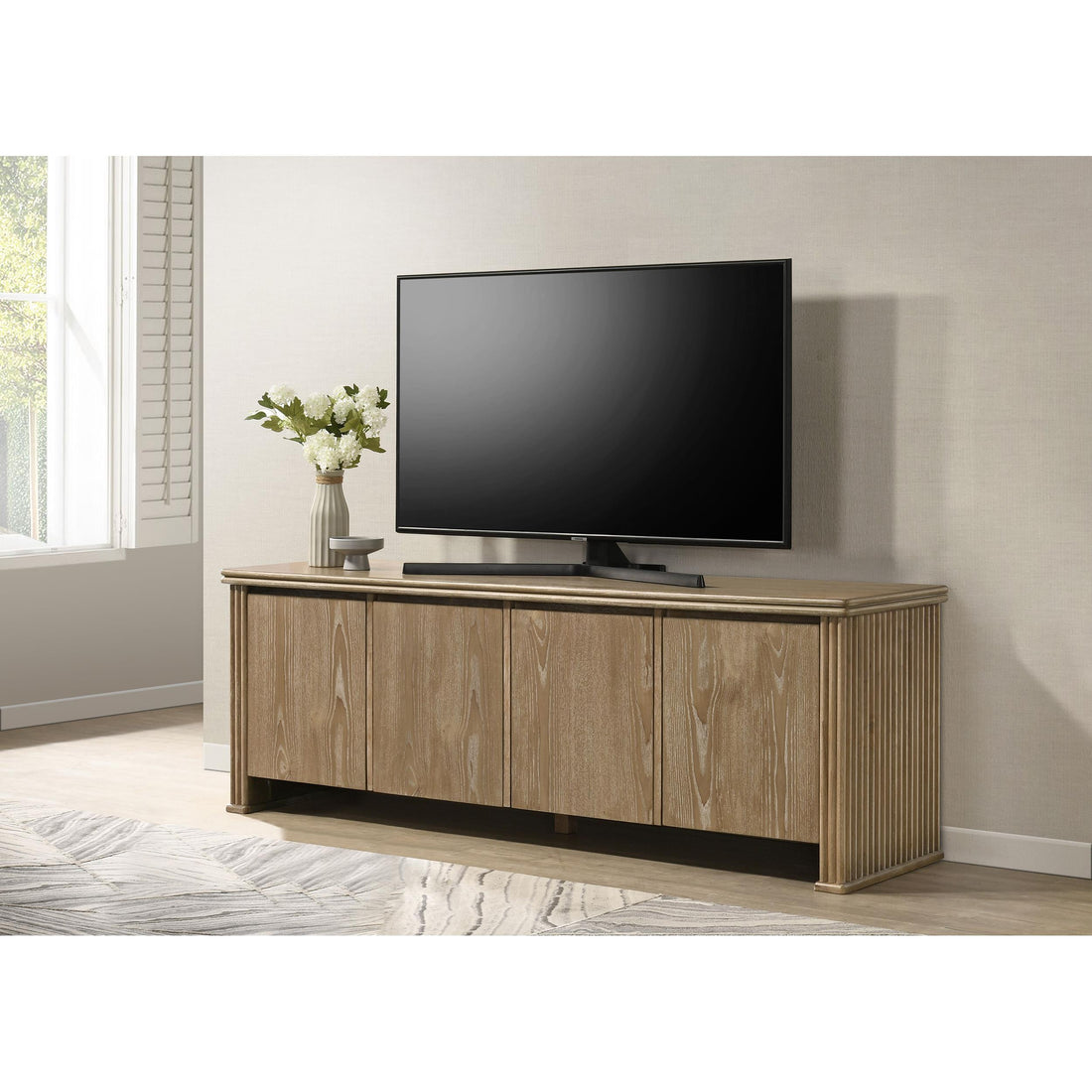  Coaster Furniture Adina 722933 70-inch TV Stand Media Console  - Distressed Light Brown IMAGE 1