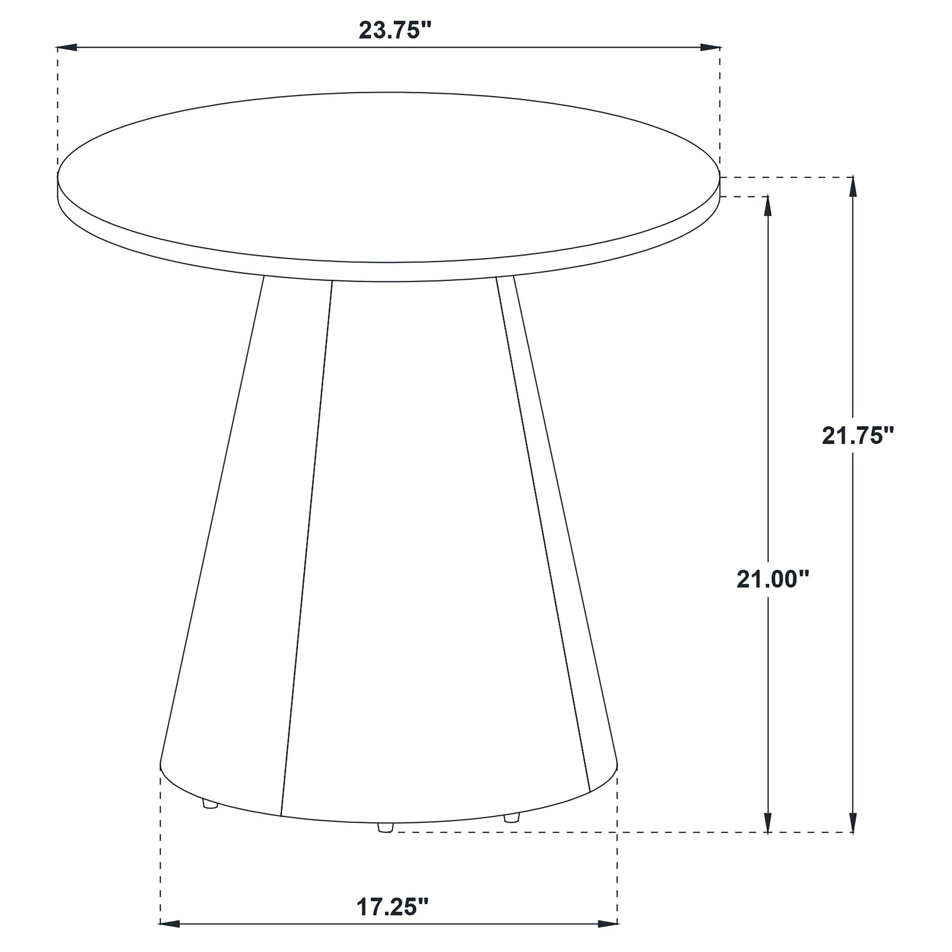  Coaster Furniture Franklin 722977 Round Wood Pedestal End Table - Grey/Dark Brown IMAGE 5