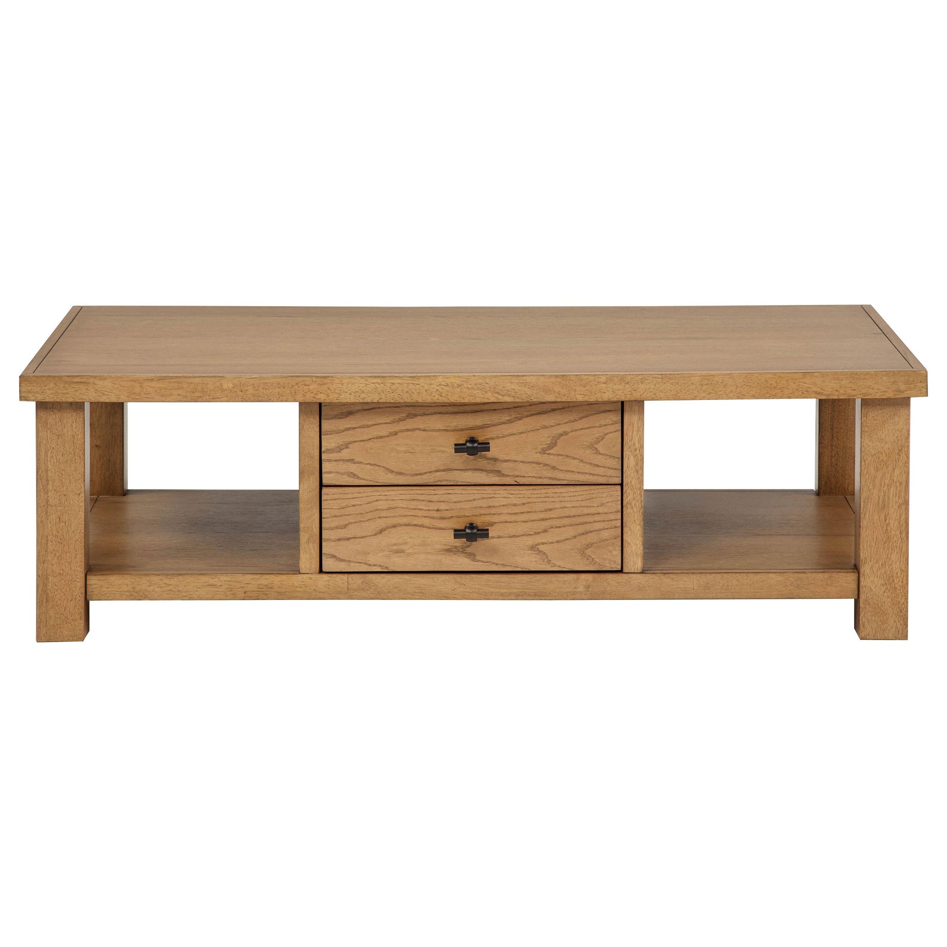 Coaster Furniture Beasley 723328 2-Drawer Wood Coffee Table - Golden Oak IMAGE 11