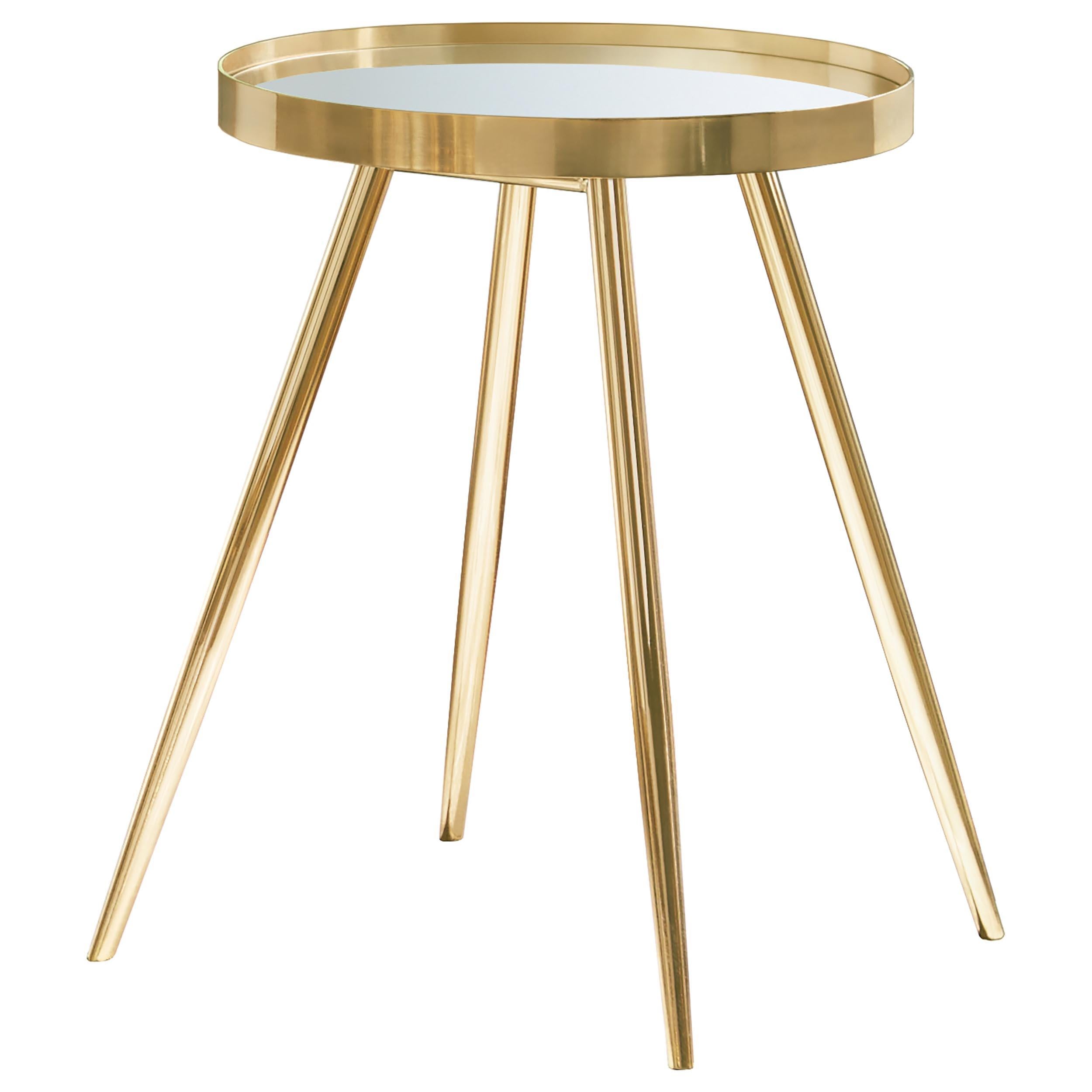  Coaster Furniture Kaelyn 723918-S2 3-piece Round Coffee and End Table Set - Gold IMAGE 3
