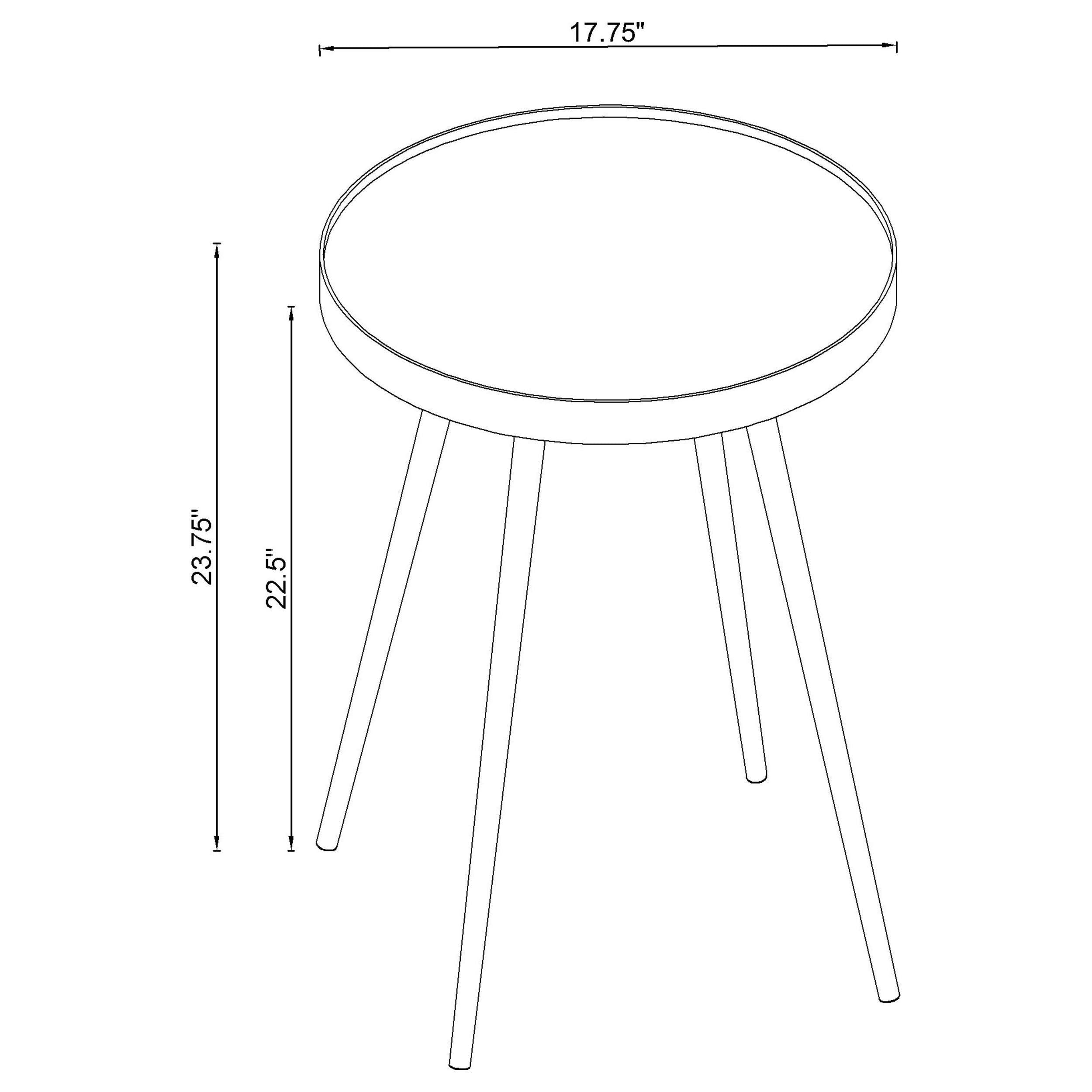  Coaster Furniture Kaelyn 723918-S2 3-piece Round Coffee and End Table Set - Gold IMAGE 5