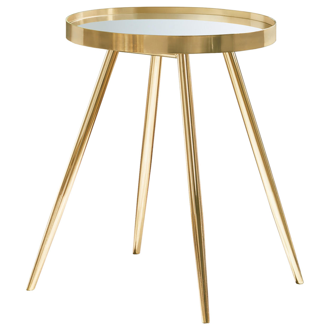  Coaster Furniture Kaelyn 723918-S3 4-piece Round Coffee and End Table Set - Gold IMAGE 1