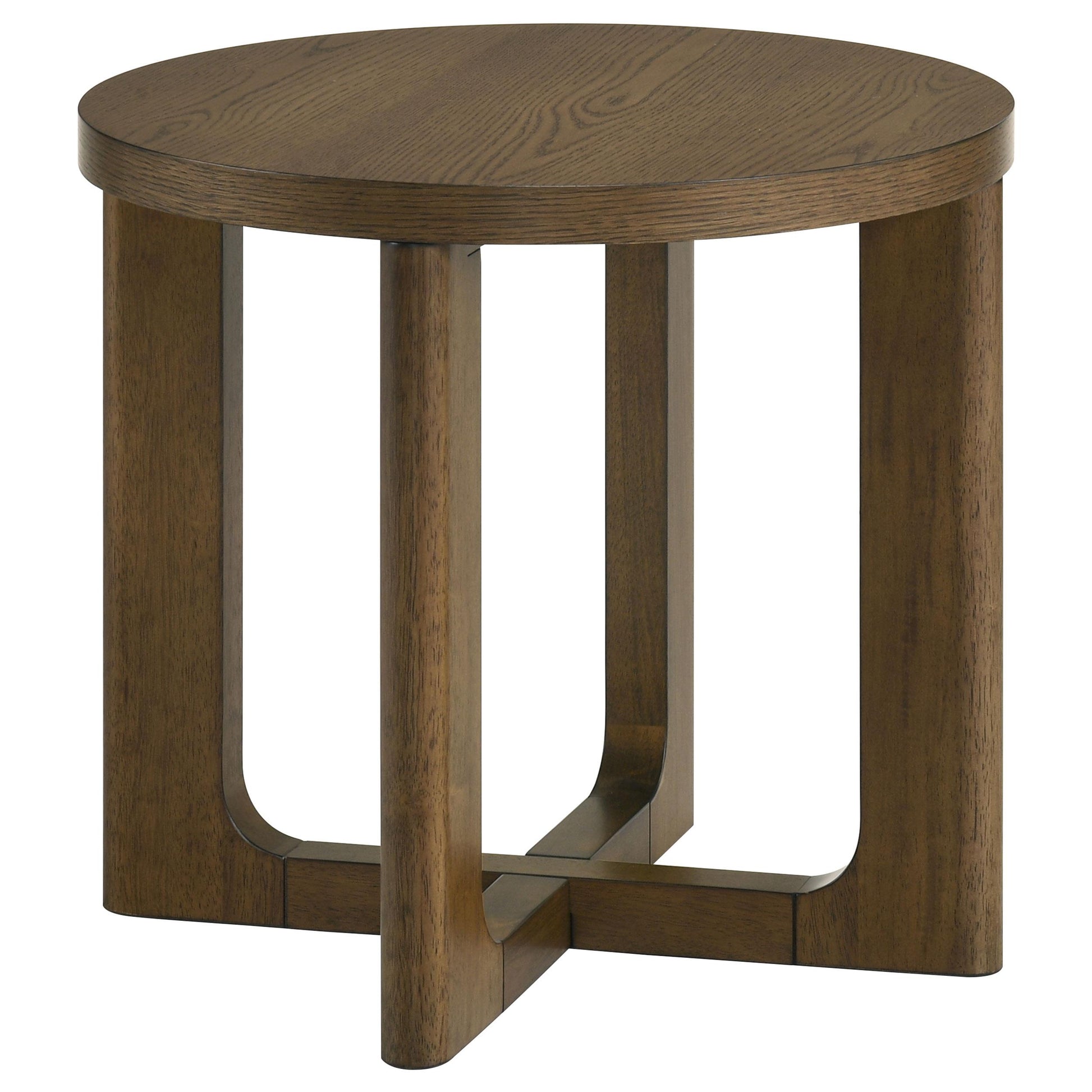  Coaster Furniture Kessler 735998-S2 2-piece Round Sculptural Wood Coffee Table Set - Brown IMAGE 7