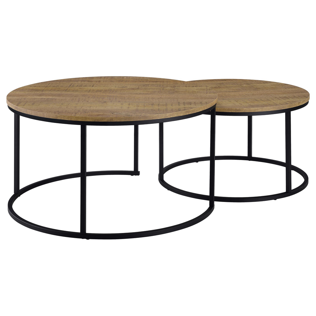  Coaster Furniture Lainey 736030 2-piece Round Nesting Coffee Table - Mango IMAGE 1