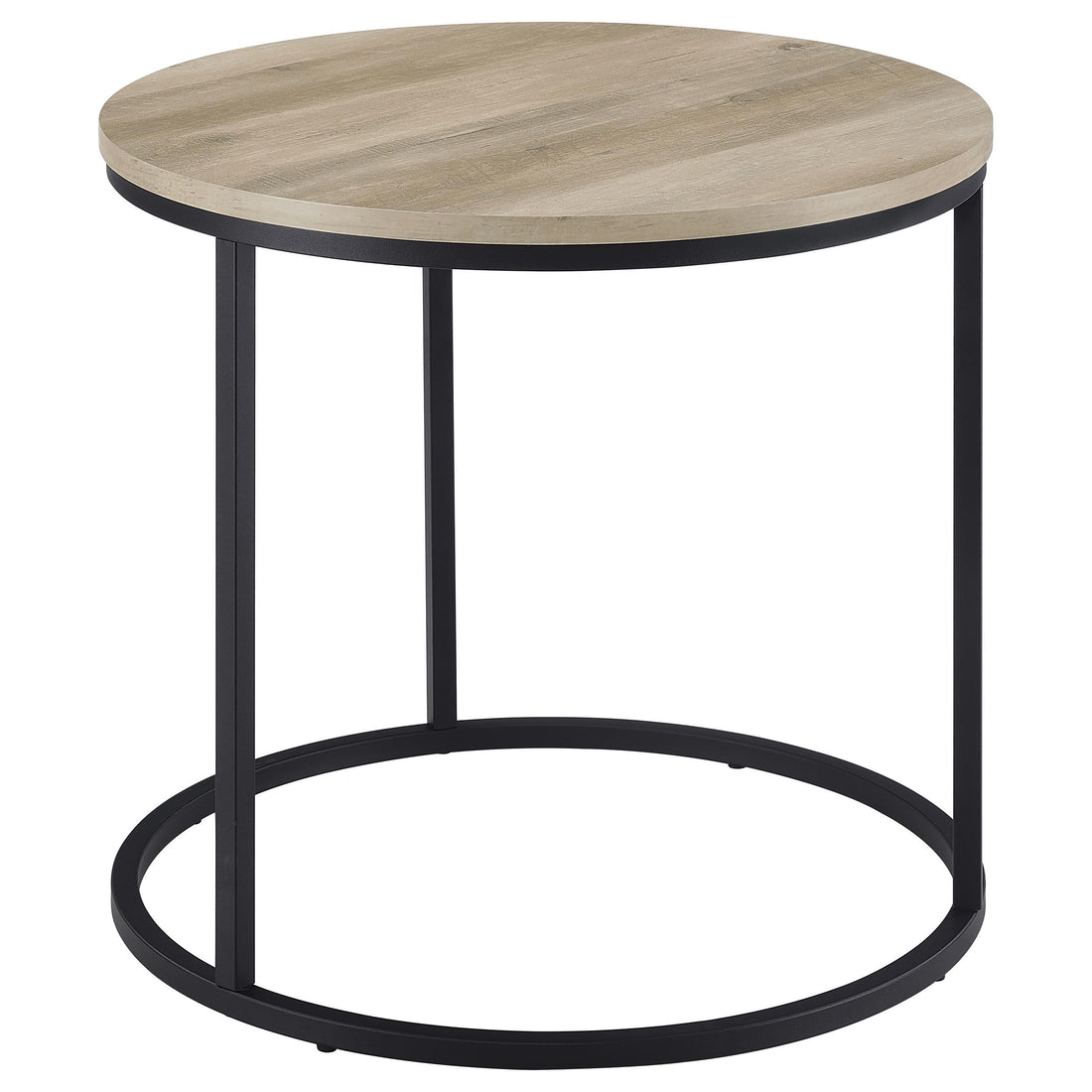  Coaster Furniture Lainey 736047 Round Occasional End Table - Distressed Pine IMAGE 1