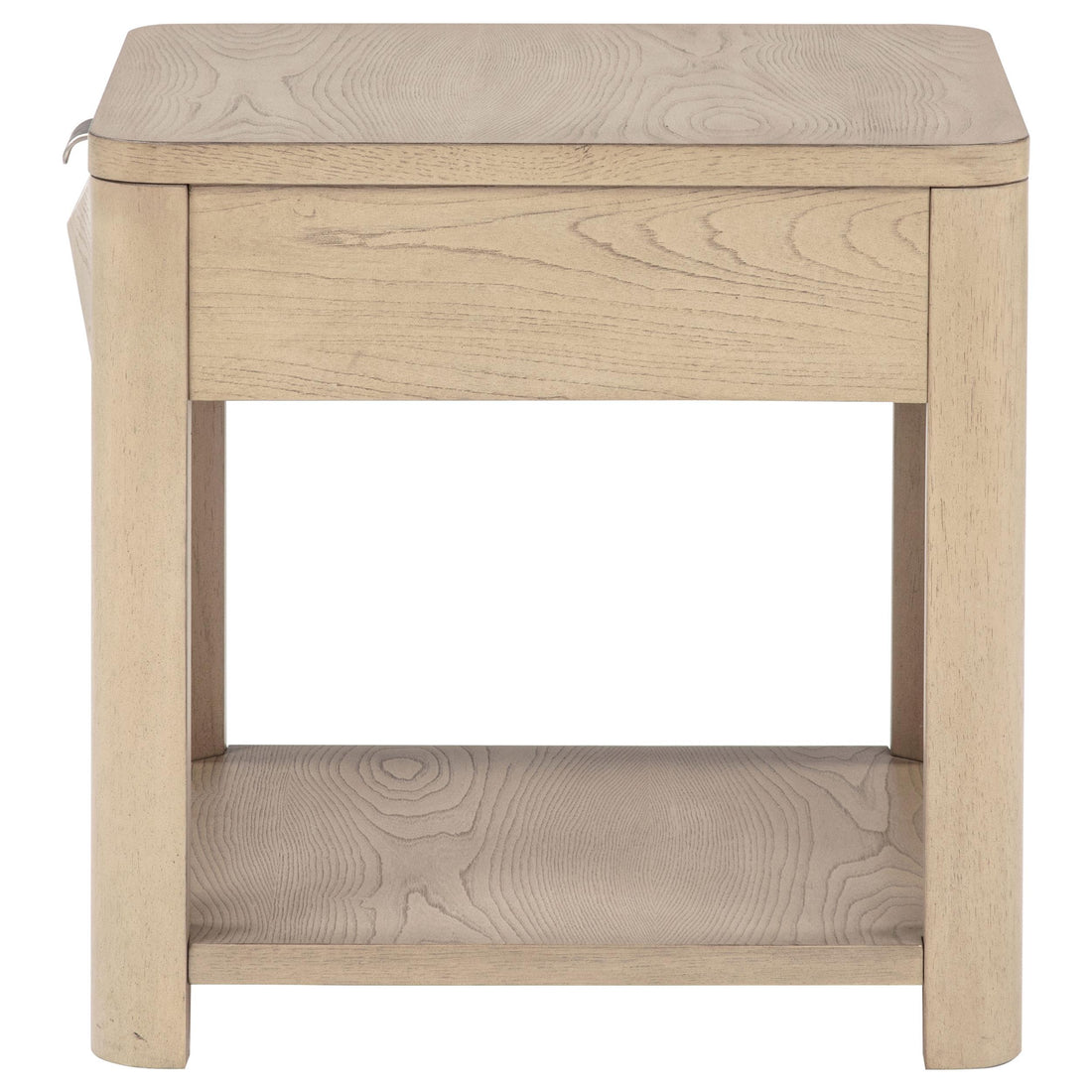  Coaster Furniture Marcelo 736057 Wood End Table with Drawer and Shelf - Light Elm IMAGE 1