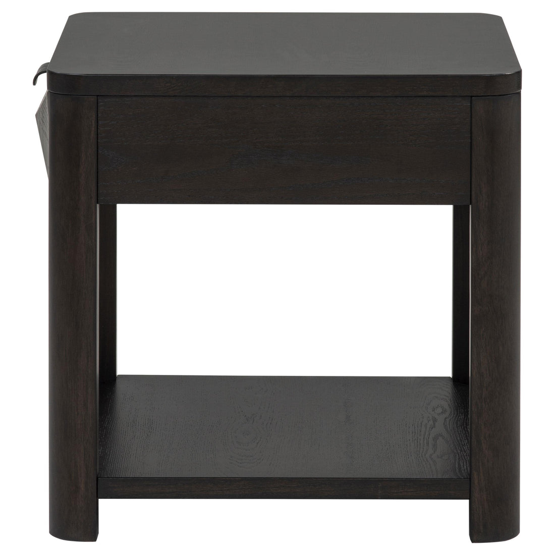  Coaster Furniture Marcelo 736067 Wood End Table with Drawer and Shelf - Coffee IMAGE 1