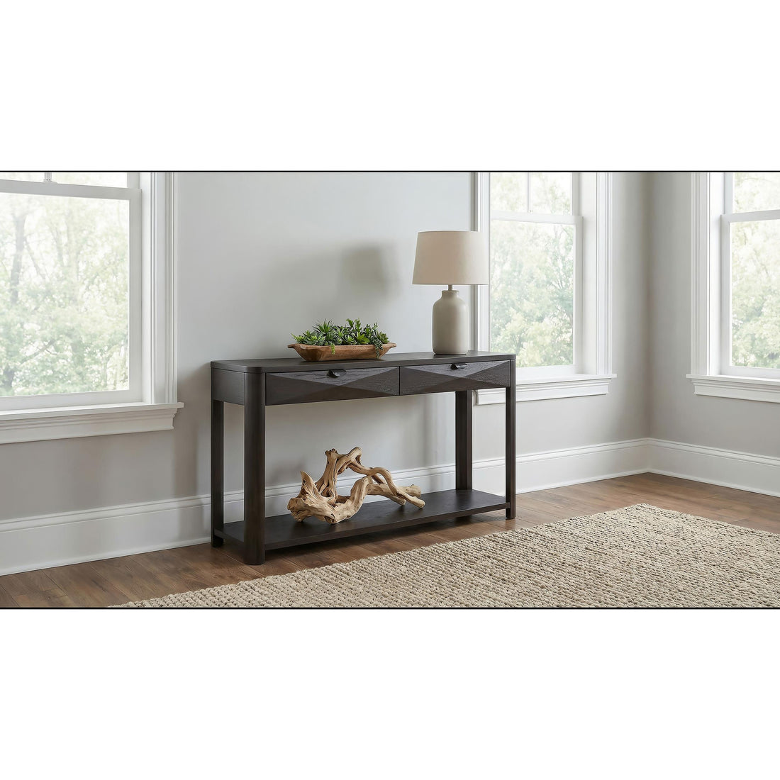  Coaster Furniture Marcelo 736069 Sofa Console Table with 2 Drawers and Shelf - Coffee IMAGE 1