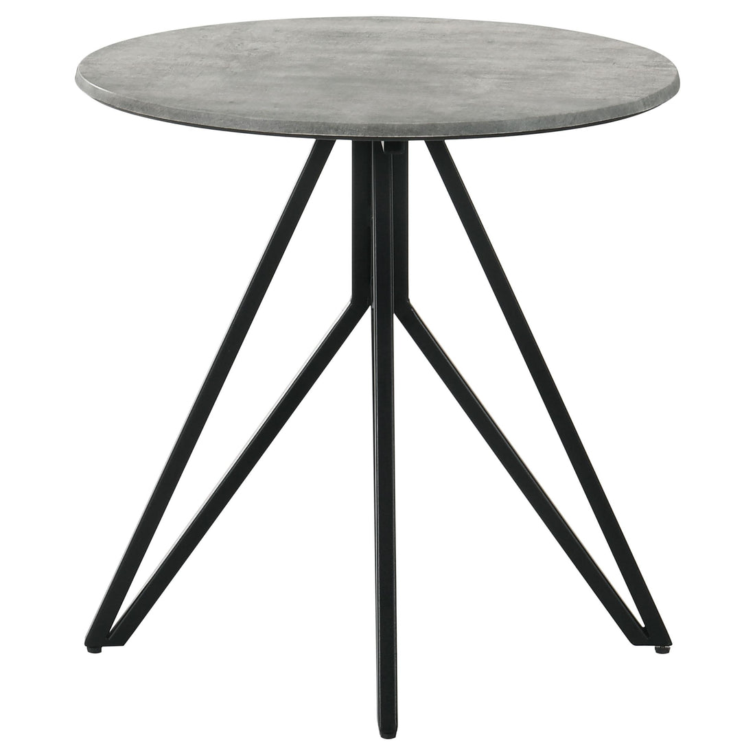  Coaster Furniture Hadi 736178-S2 2-piece Round SmartTop Coffee and End Table Set - Cement IMAGE 1