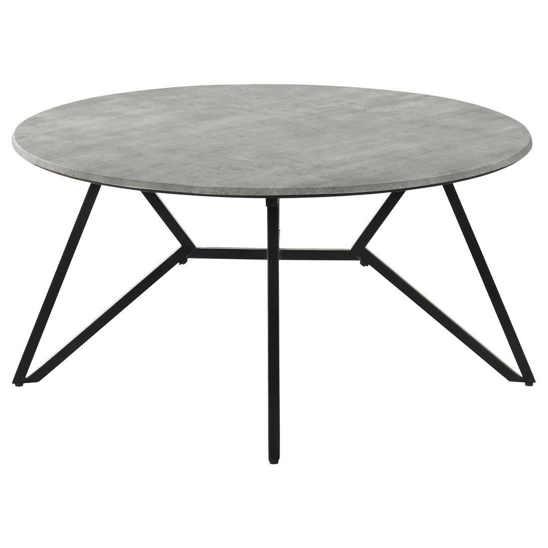  Coaster Furniture Hadi 736178-S3 3-piece Round SmartTop Coffee and End Table Set - Cement IMAGE 1