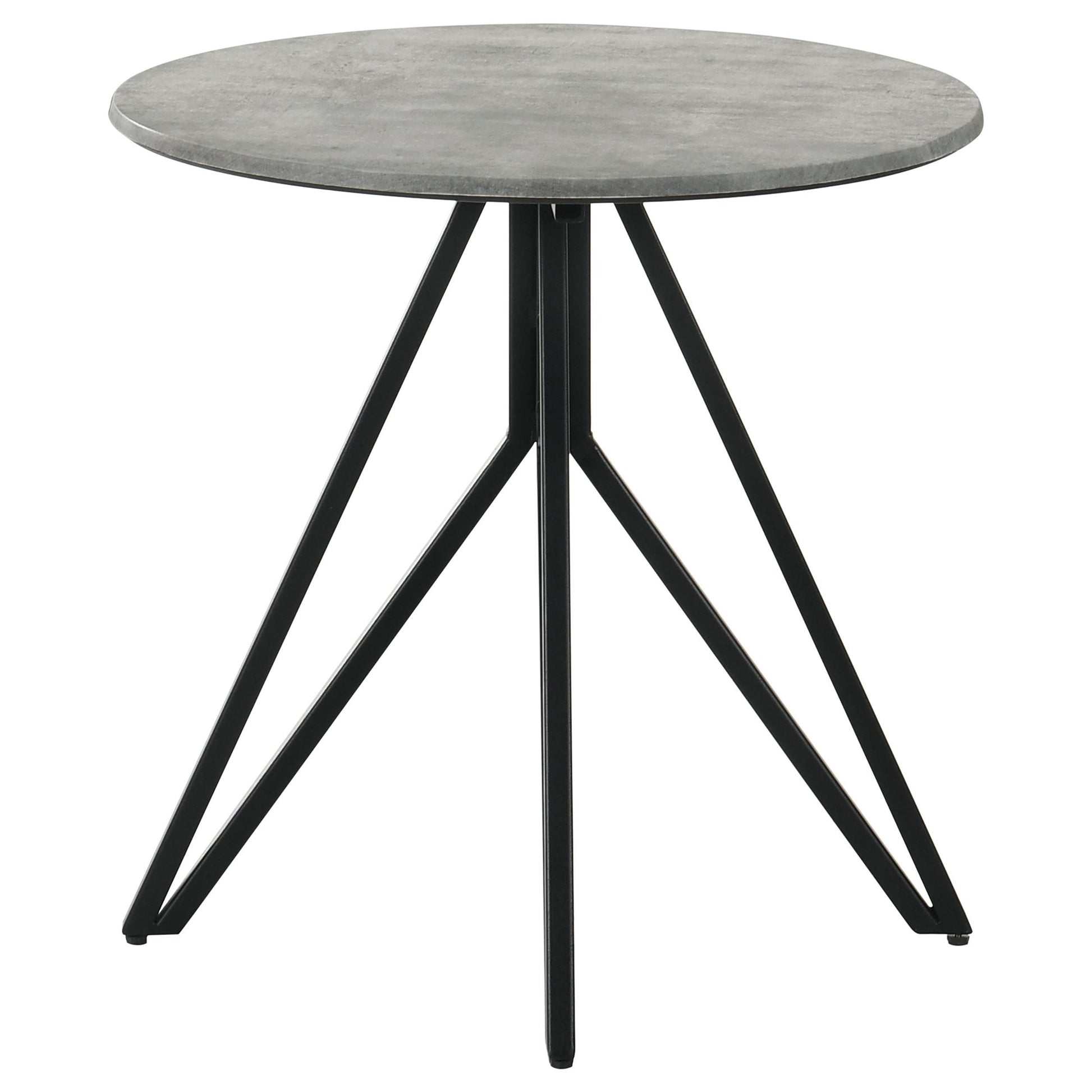  Coaster Furniture Hadi 736178-S3 3-piece Round SmartTop Coffee and End Table Set - Cement IMAGE 4