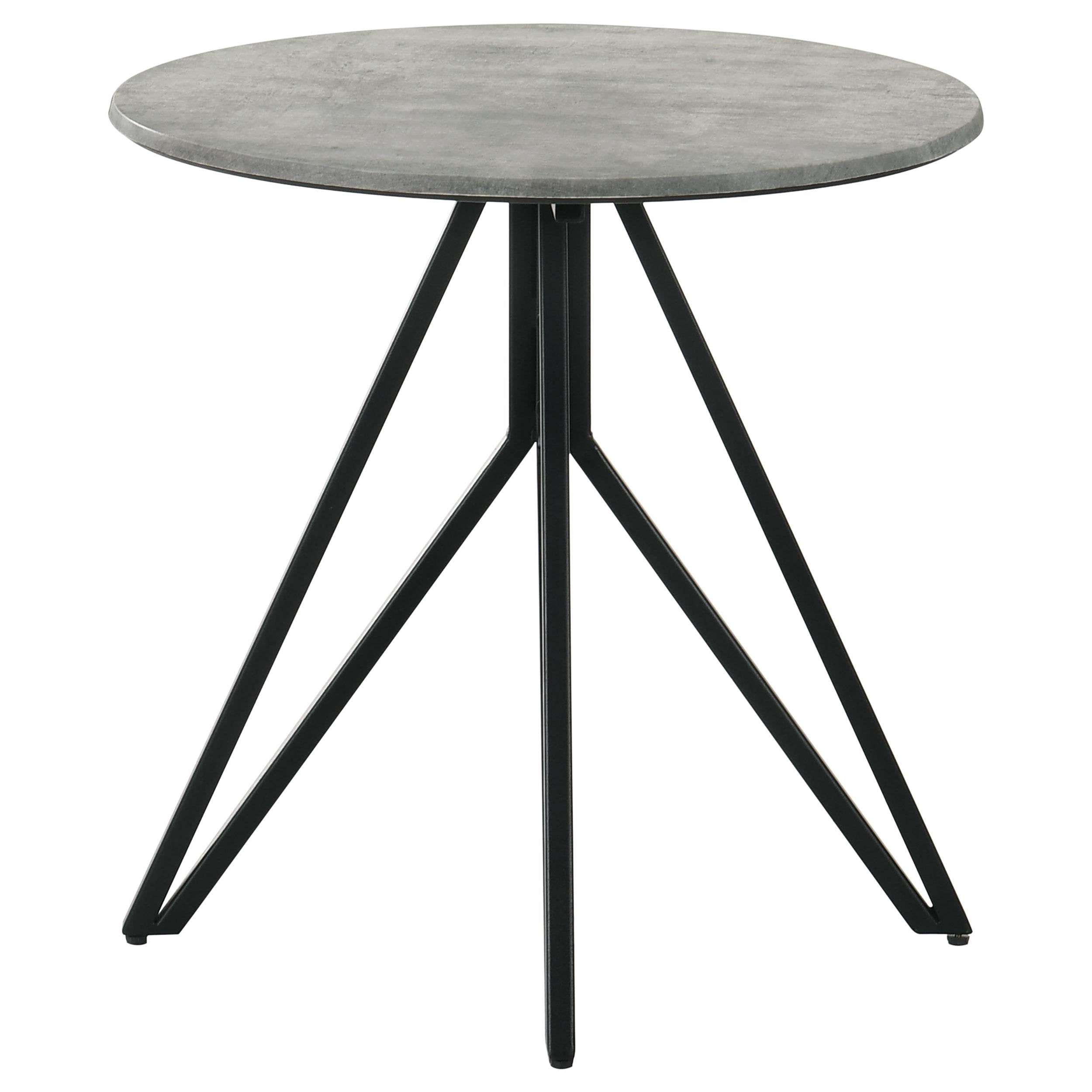  Coaster Furniture Hadi 736178-S3 3-piece Round SmartTop Coffee and End Table Set - Cement IMAGE 4